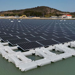 Picture of solar panels in Japan