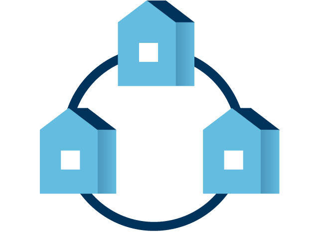 Illustration of small houses