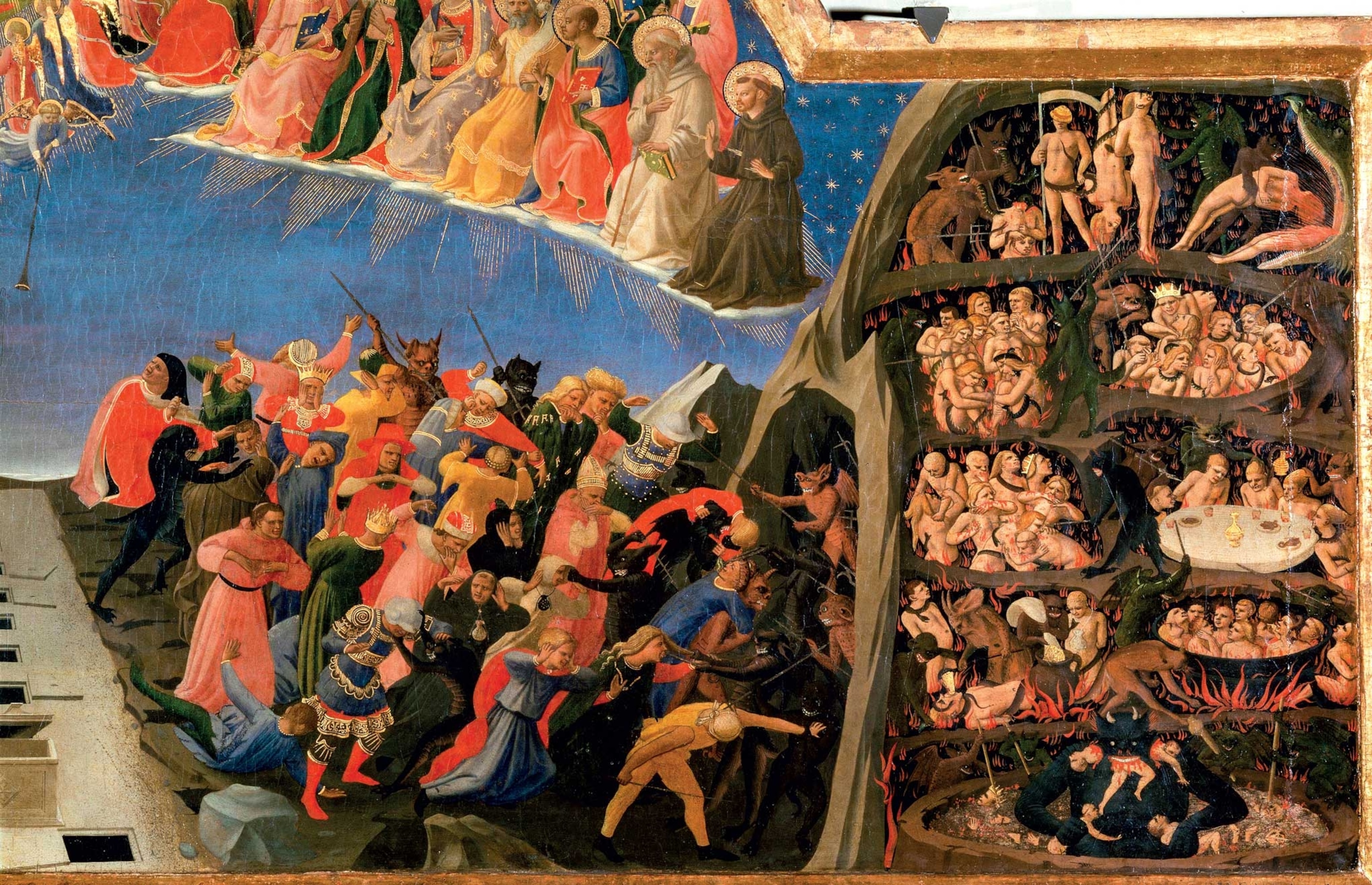 Detail from "The Last Judgment" by Fra Angelico. Tempera on board, circa 1431. Museum of San Marco, Florence