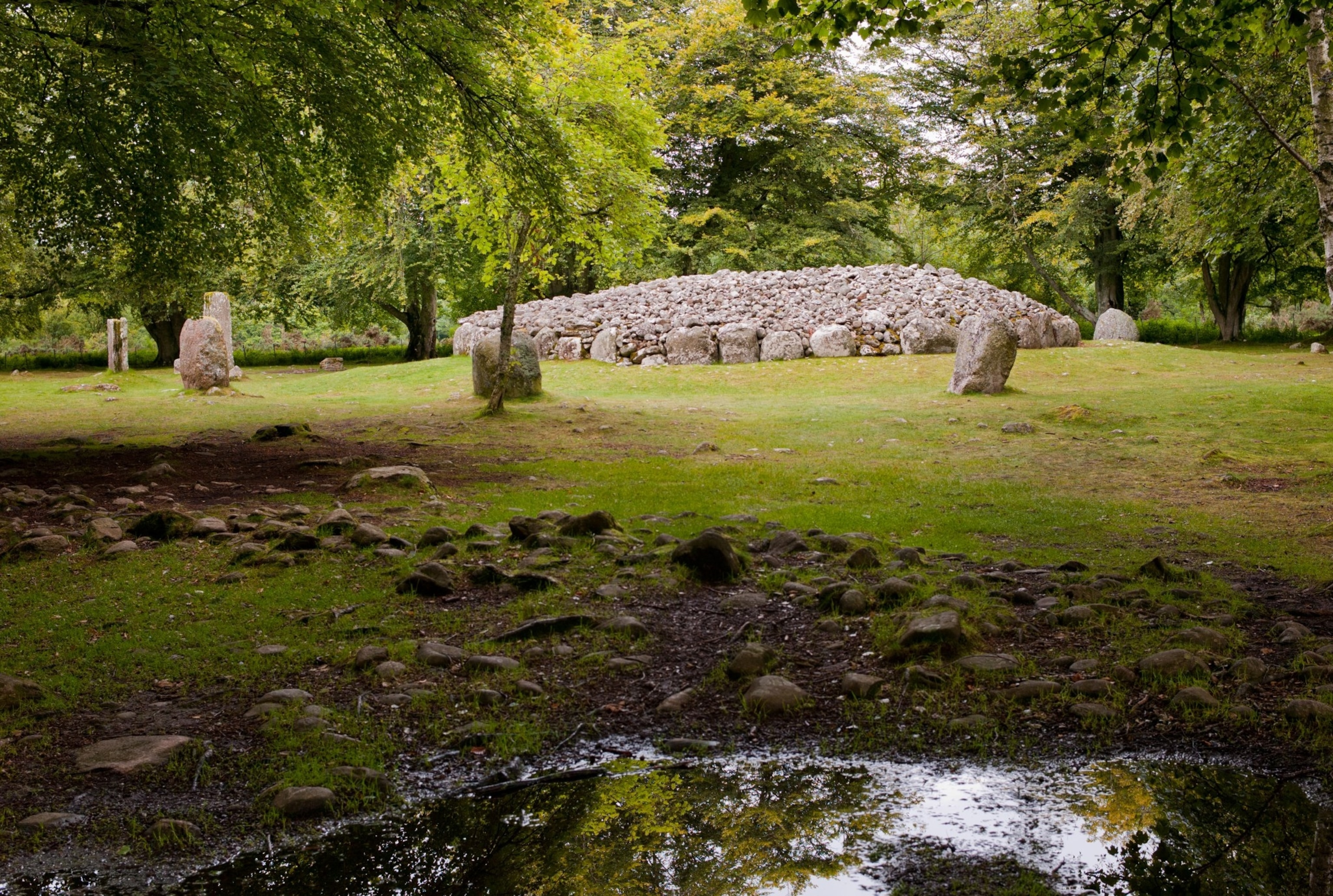 Rock cairn amongst greenery
