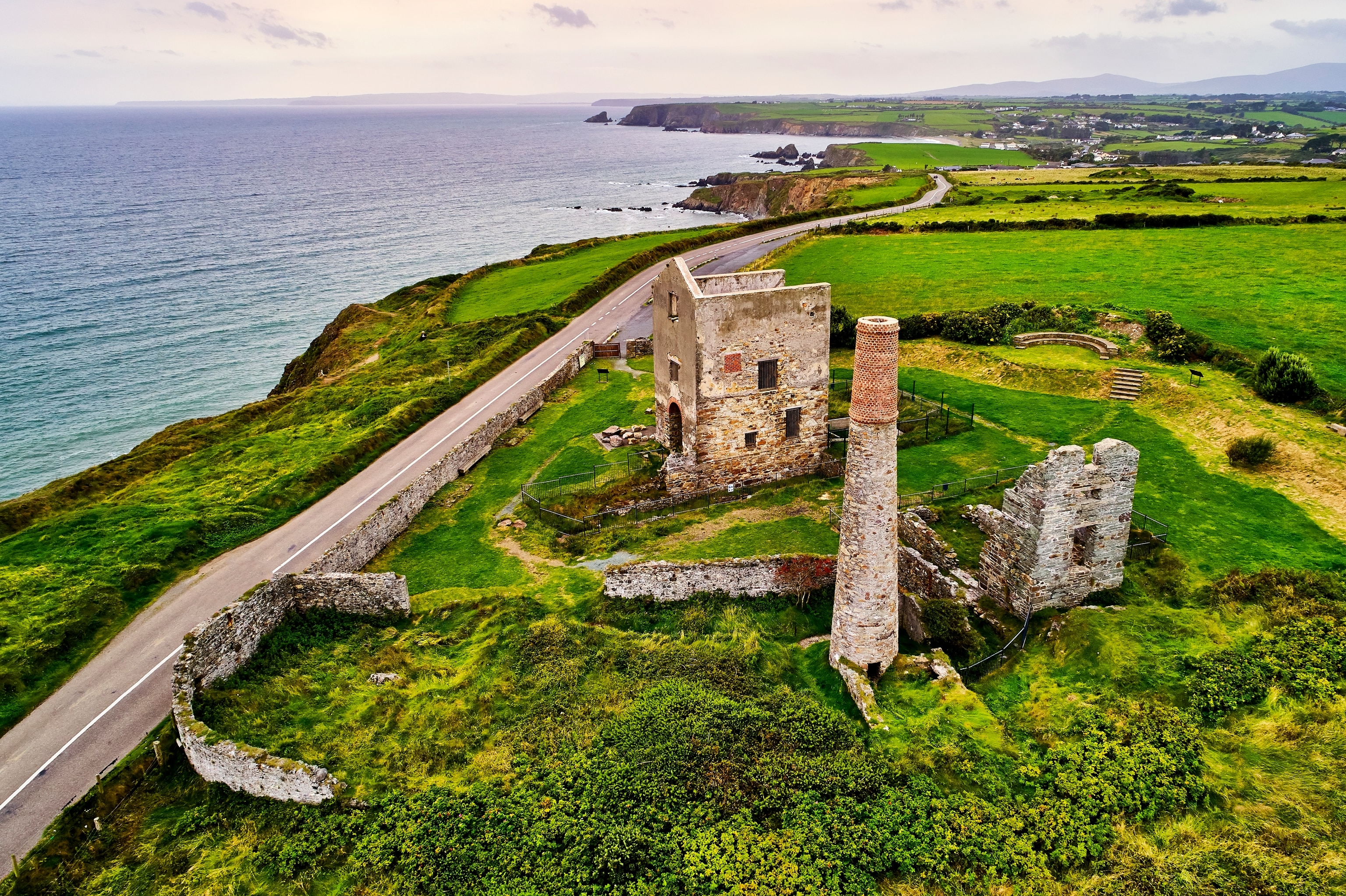 Copper Coast UNESCO Global Geopark as seen from a high angle