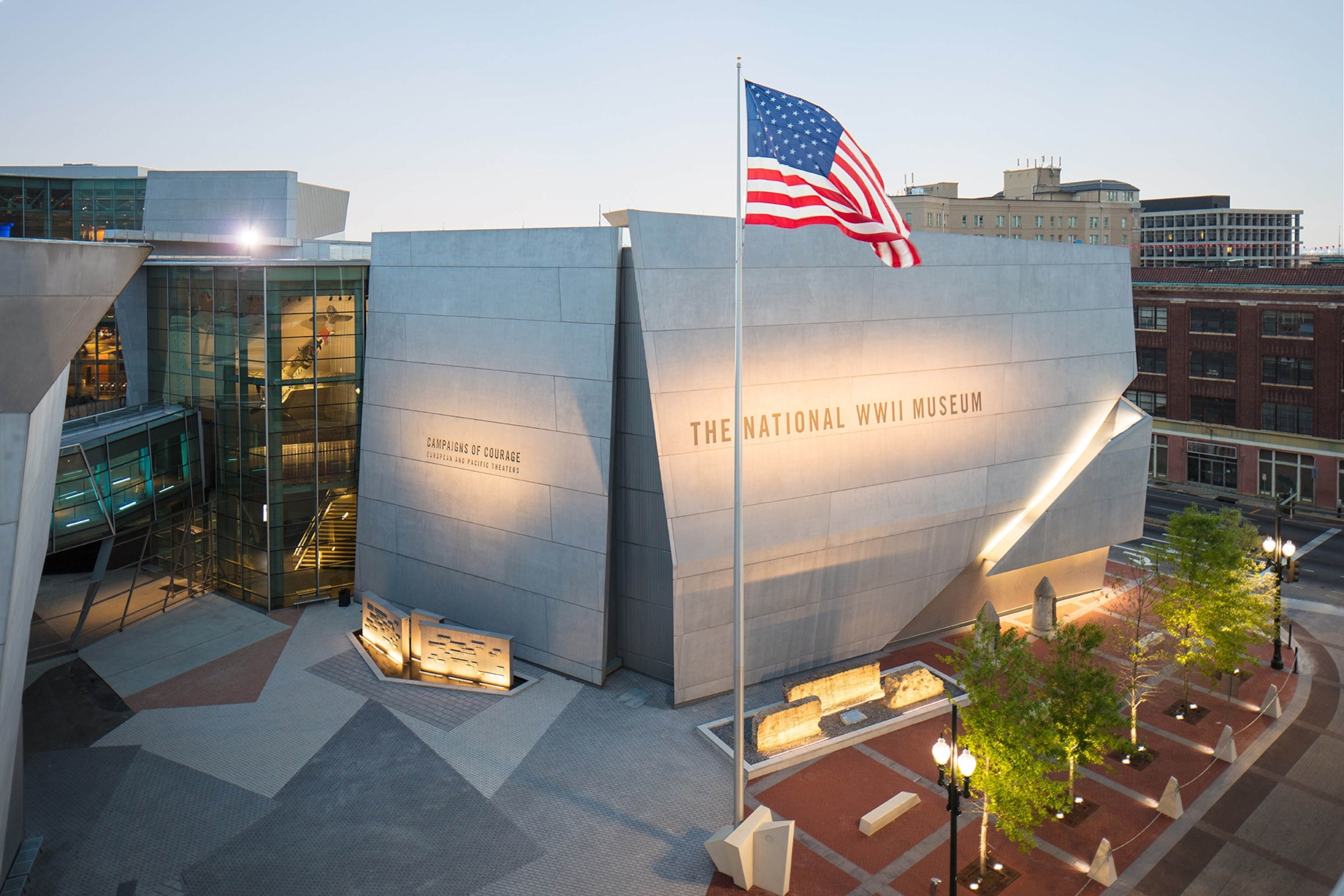 Exterior of the The National WWII Museum Campaigns of Courage.