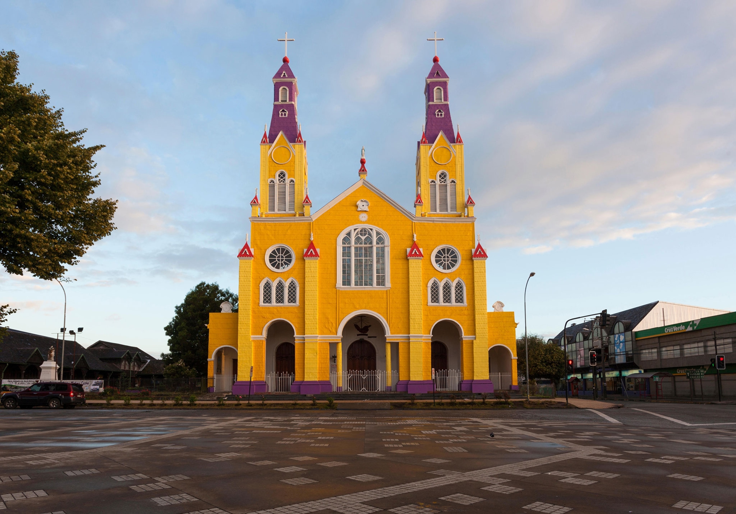 the Iglesia de San Francisco church in Chiloe Island, Chile