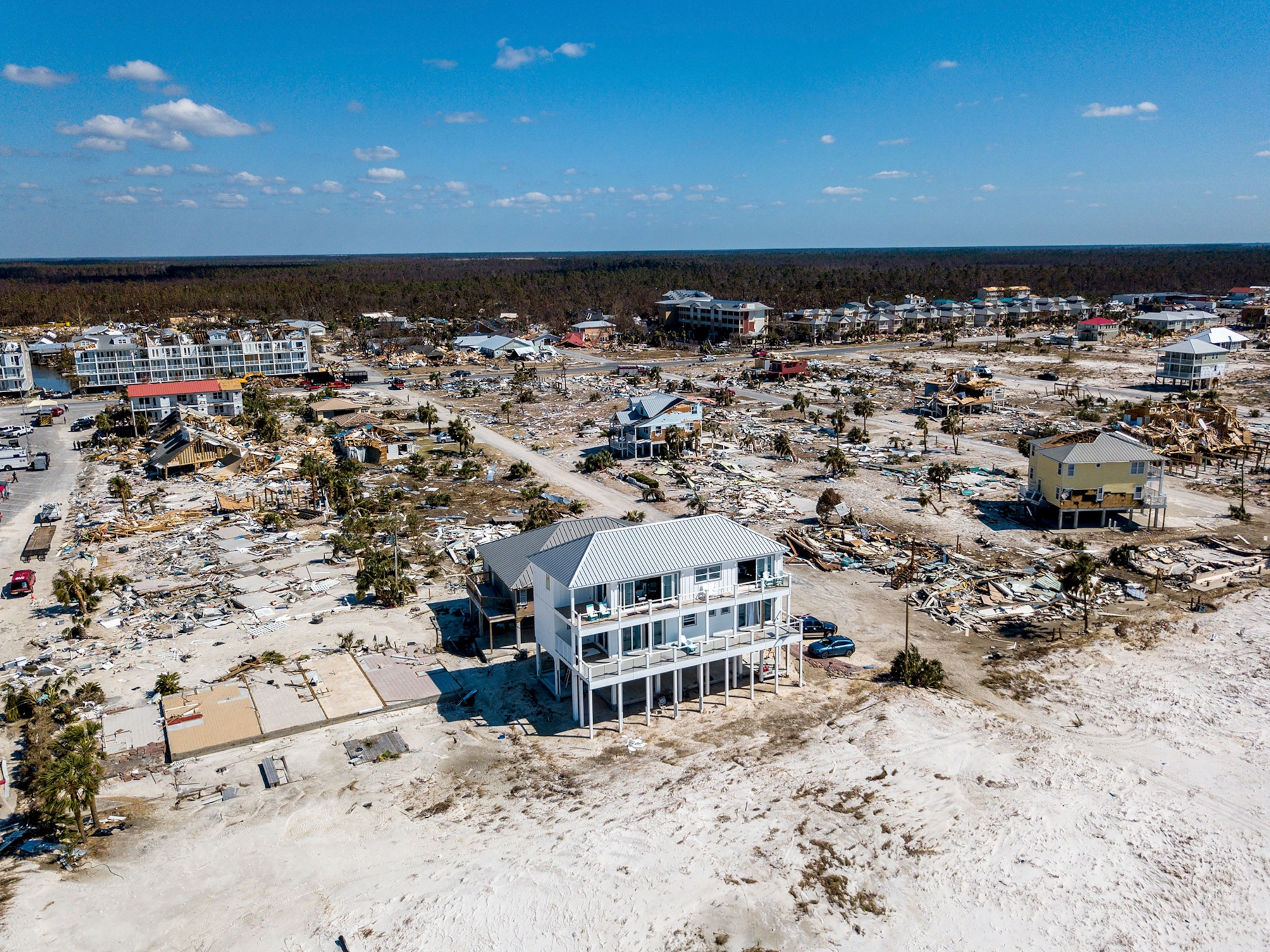 a house still standing after Hurricane Michael