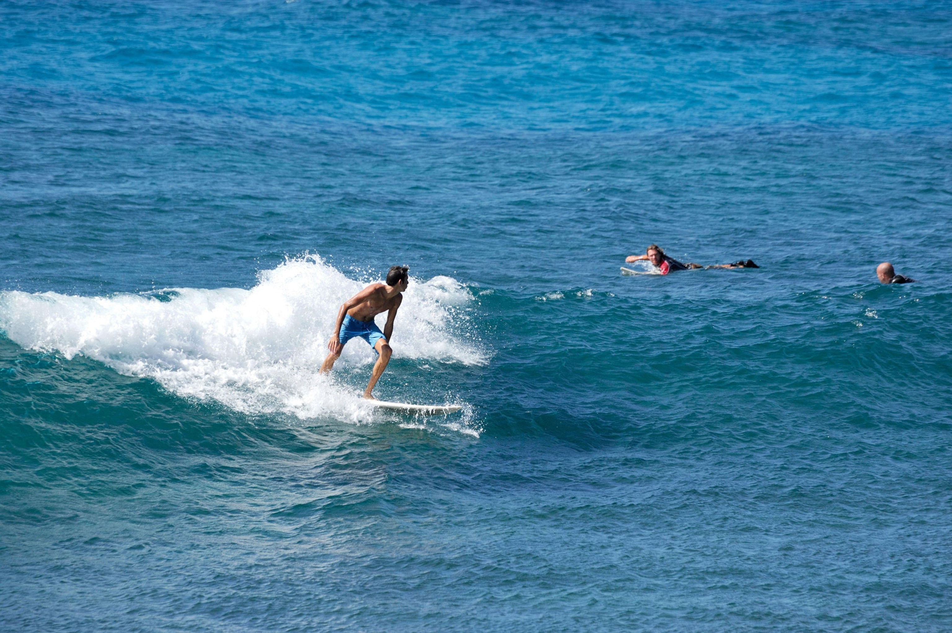 a surfer in Saint Barthelemy, French West Indies