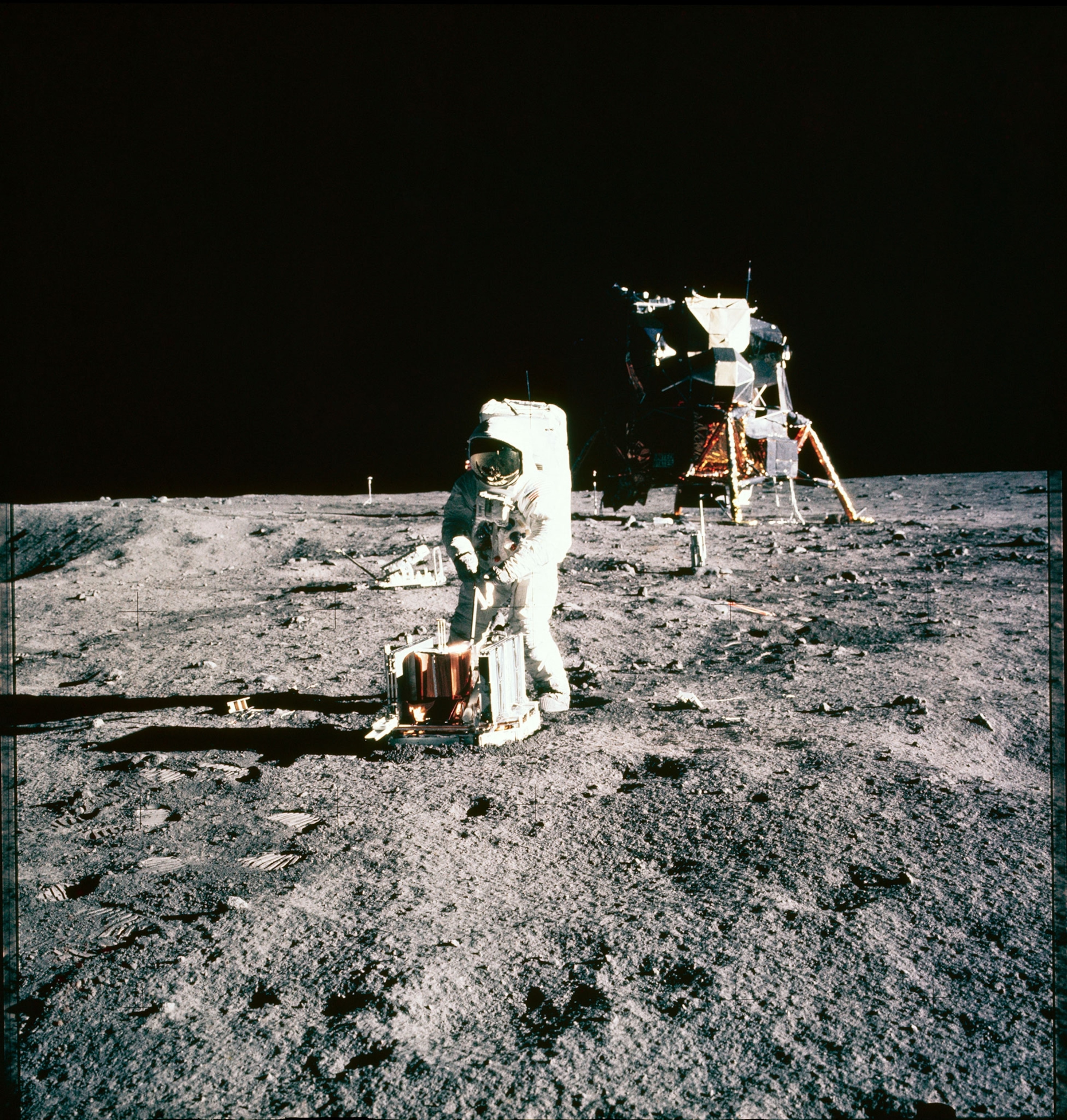 an astronaut on the moon