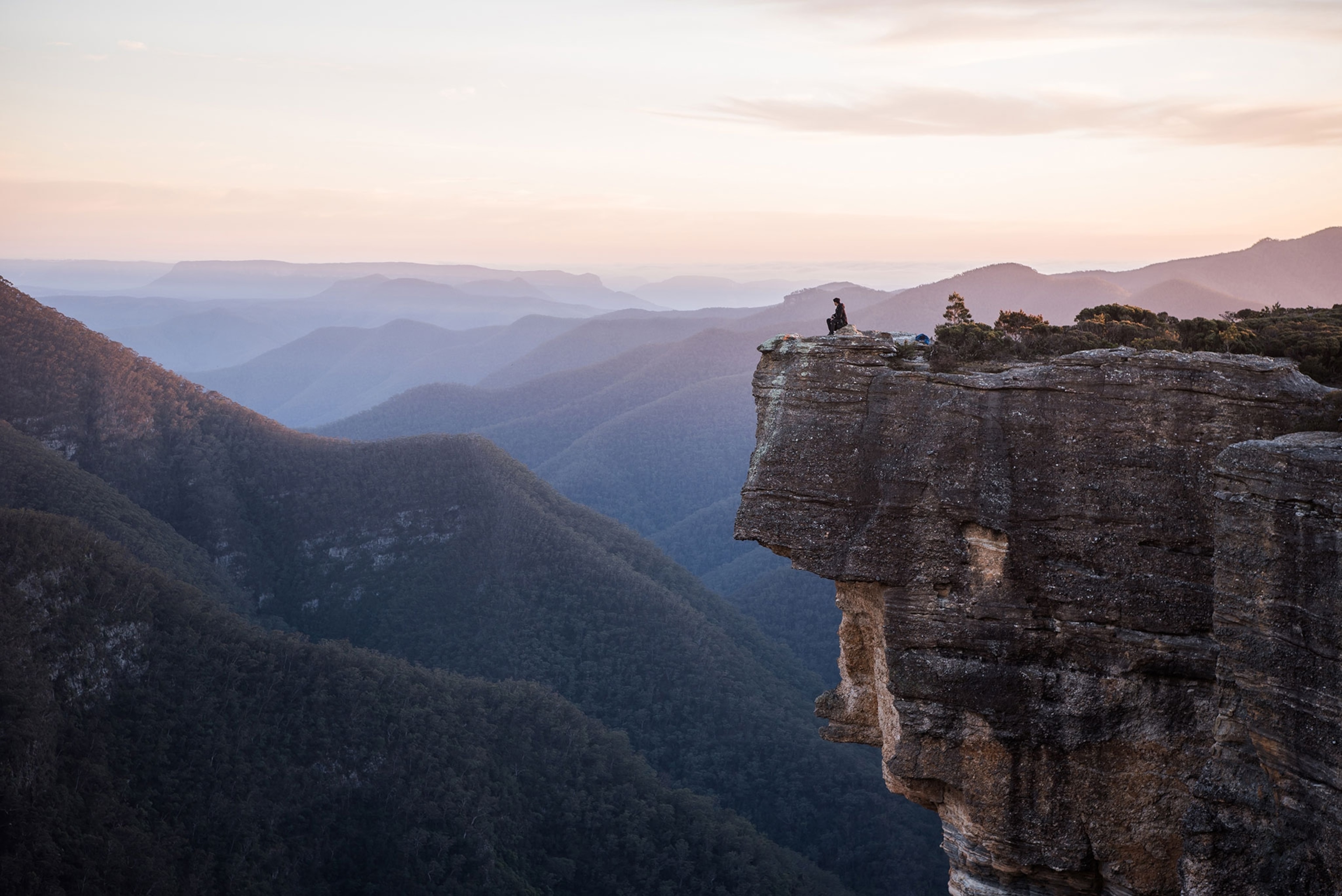 Kanangra Walls at sunrise in Kanangra Boyd National Park, New South Wales