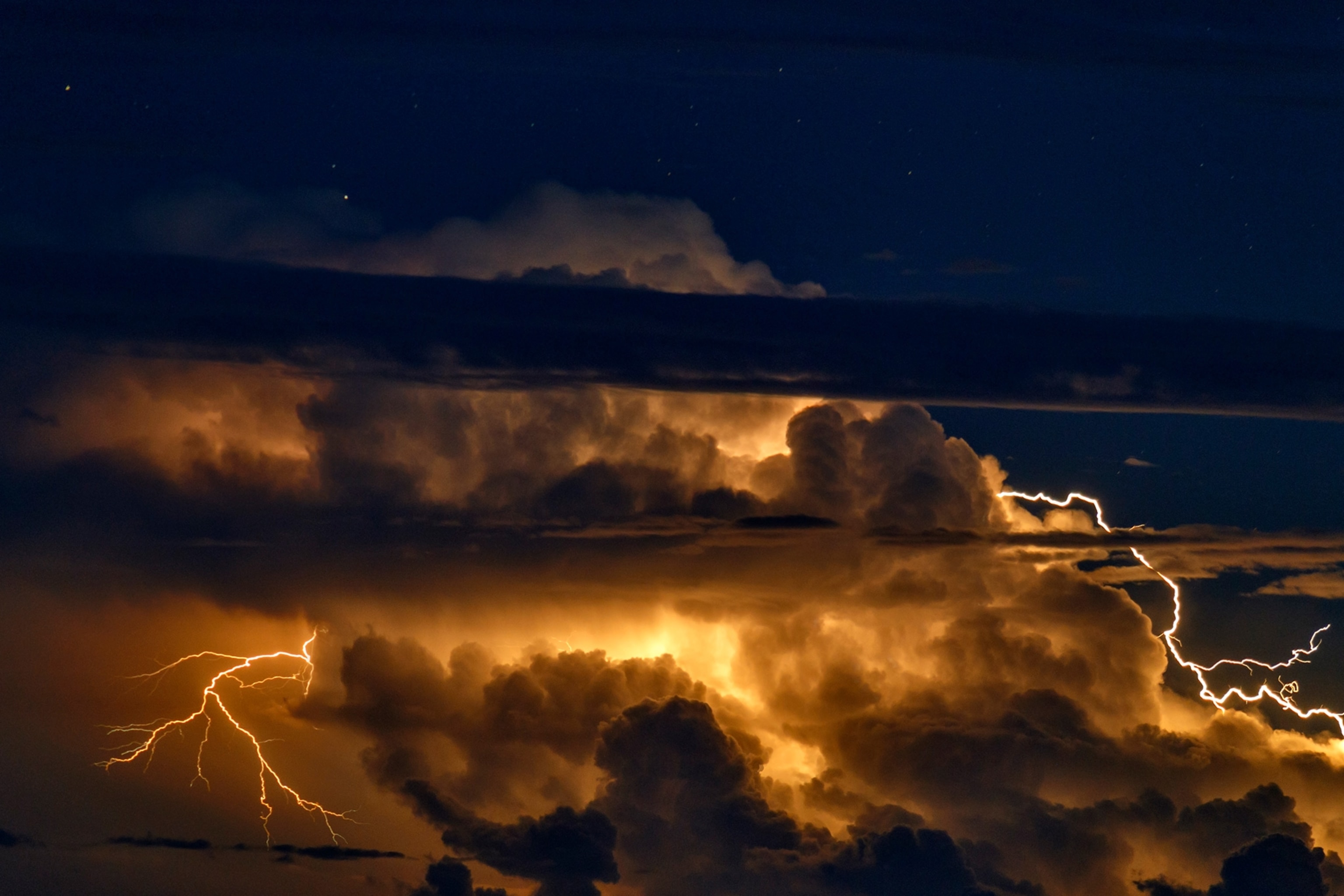 a cloud and lightning