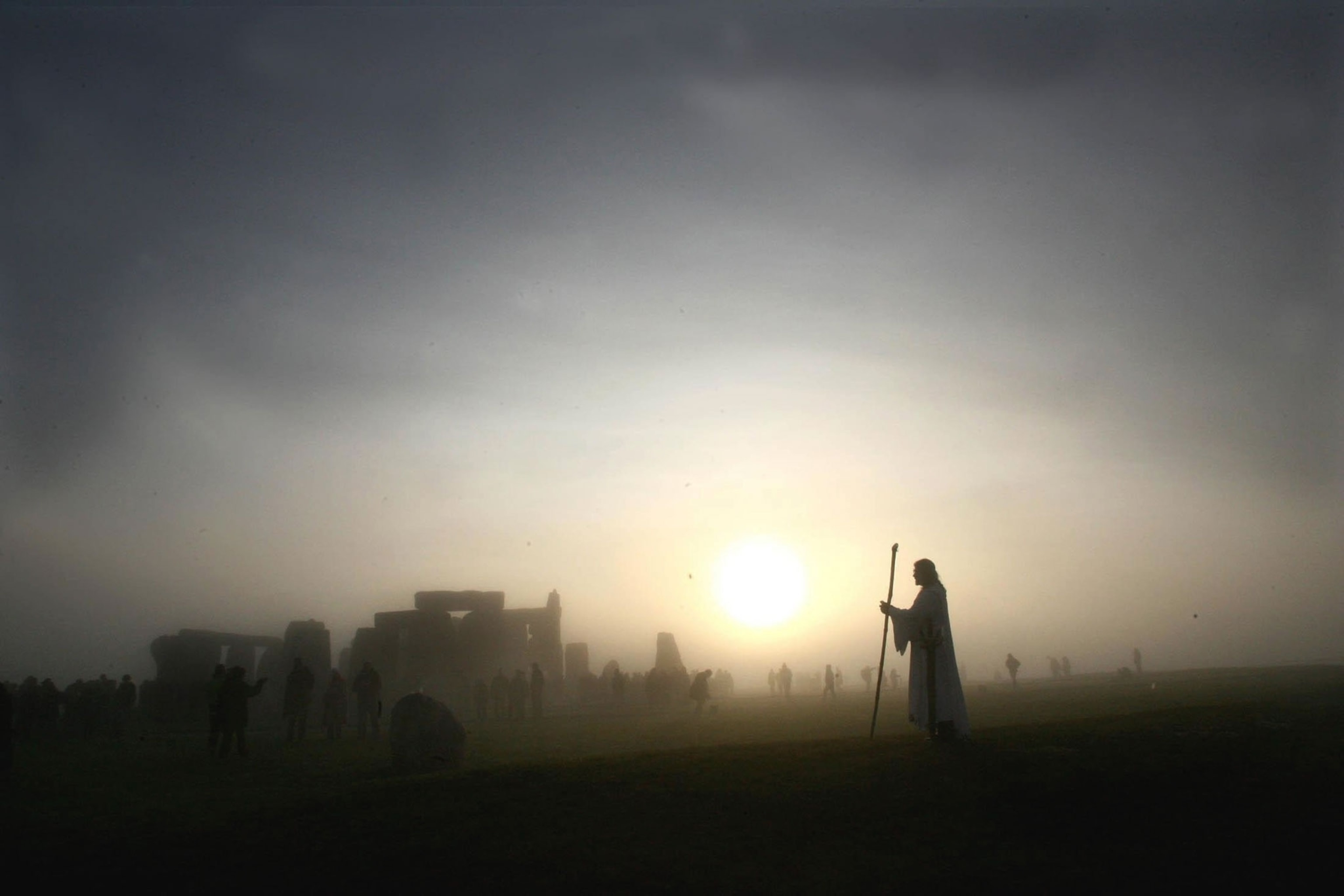 a druid at Stonehenge