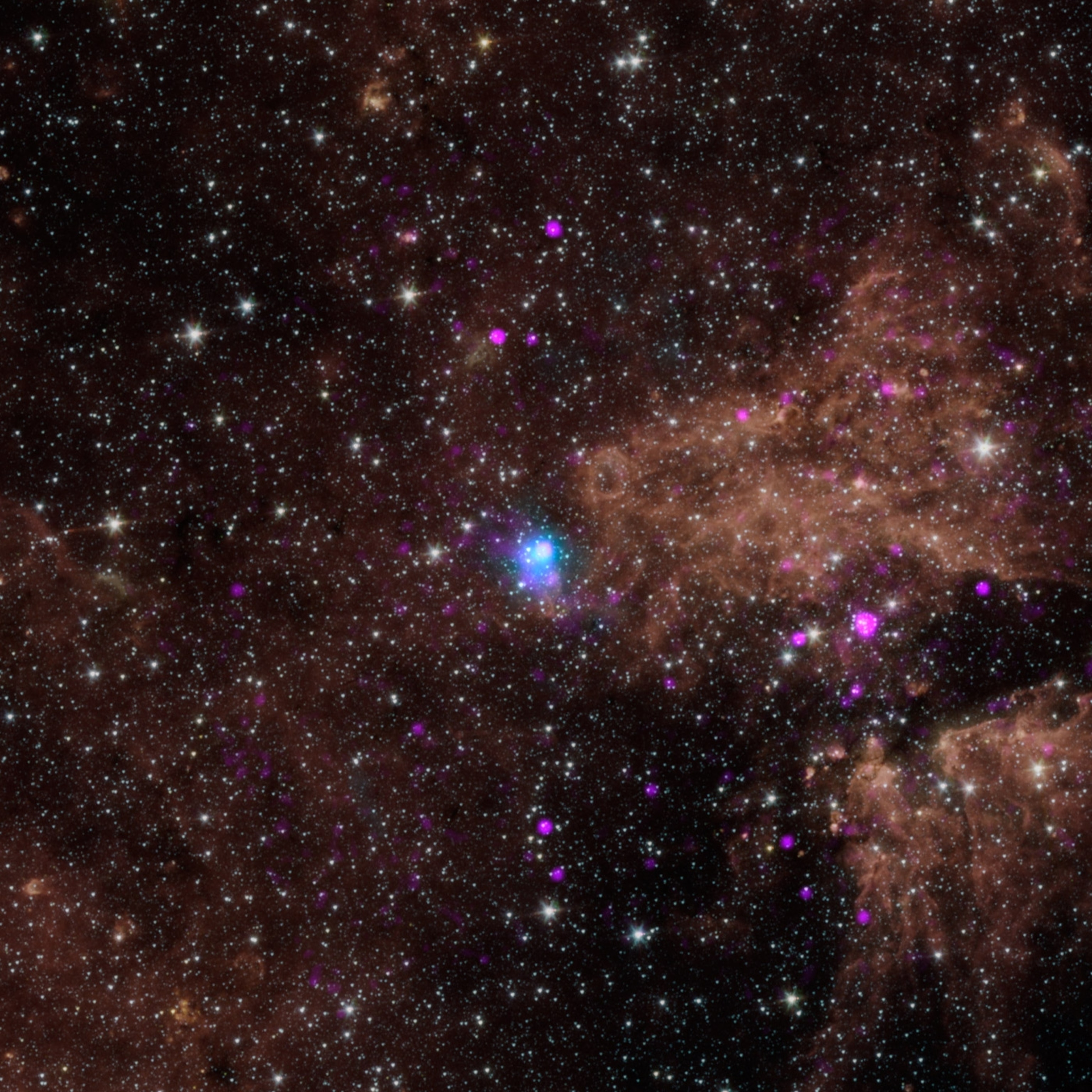 pulsar, the magnetic, spinning core of star that blew up in a supernova explosion