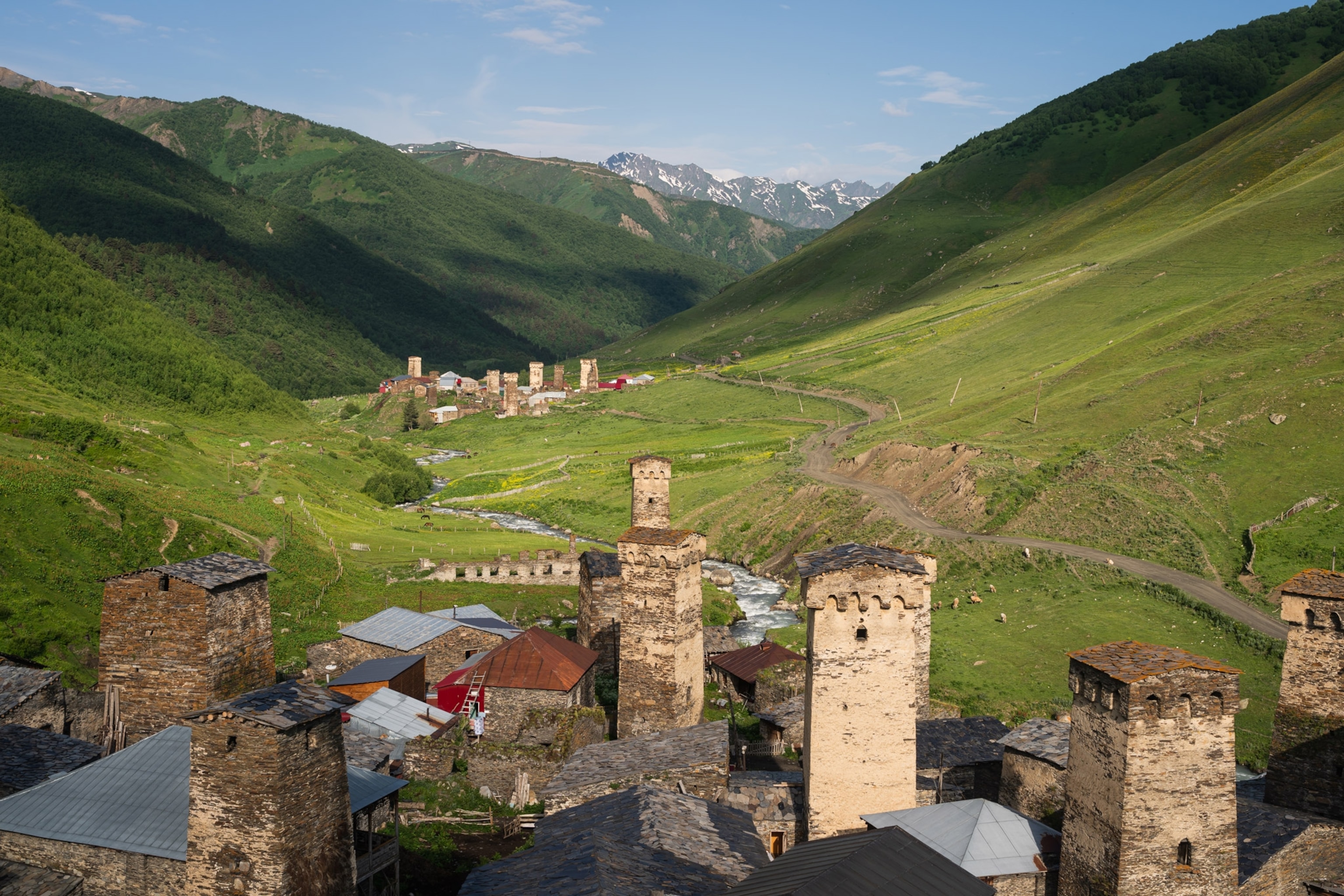 Ushguli village in georgia