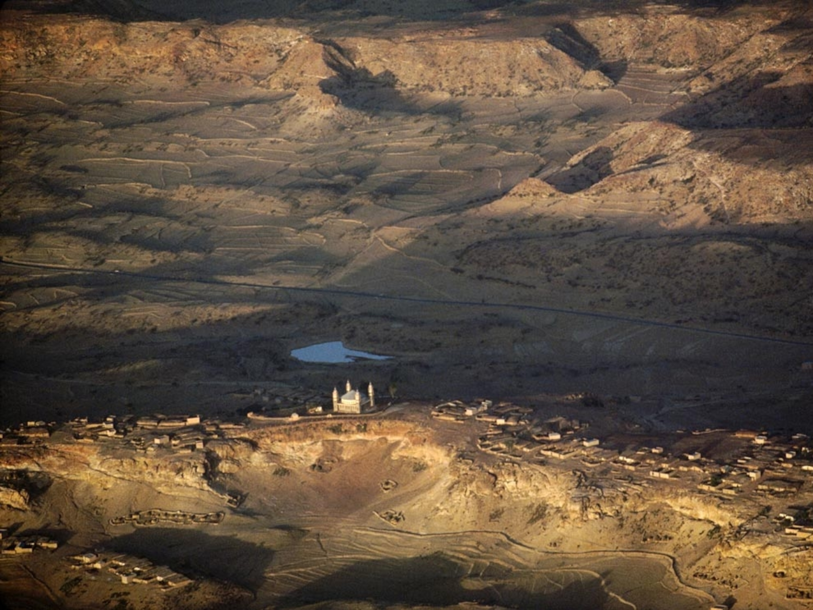 Mosque and farms in Eritrea