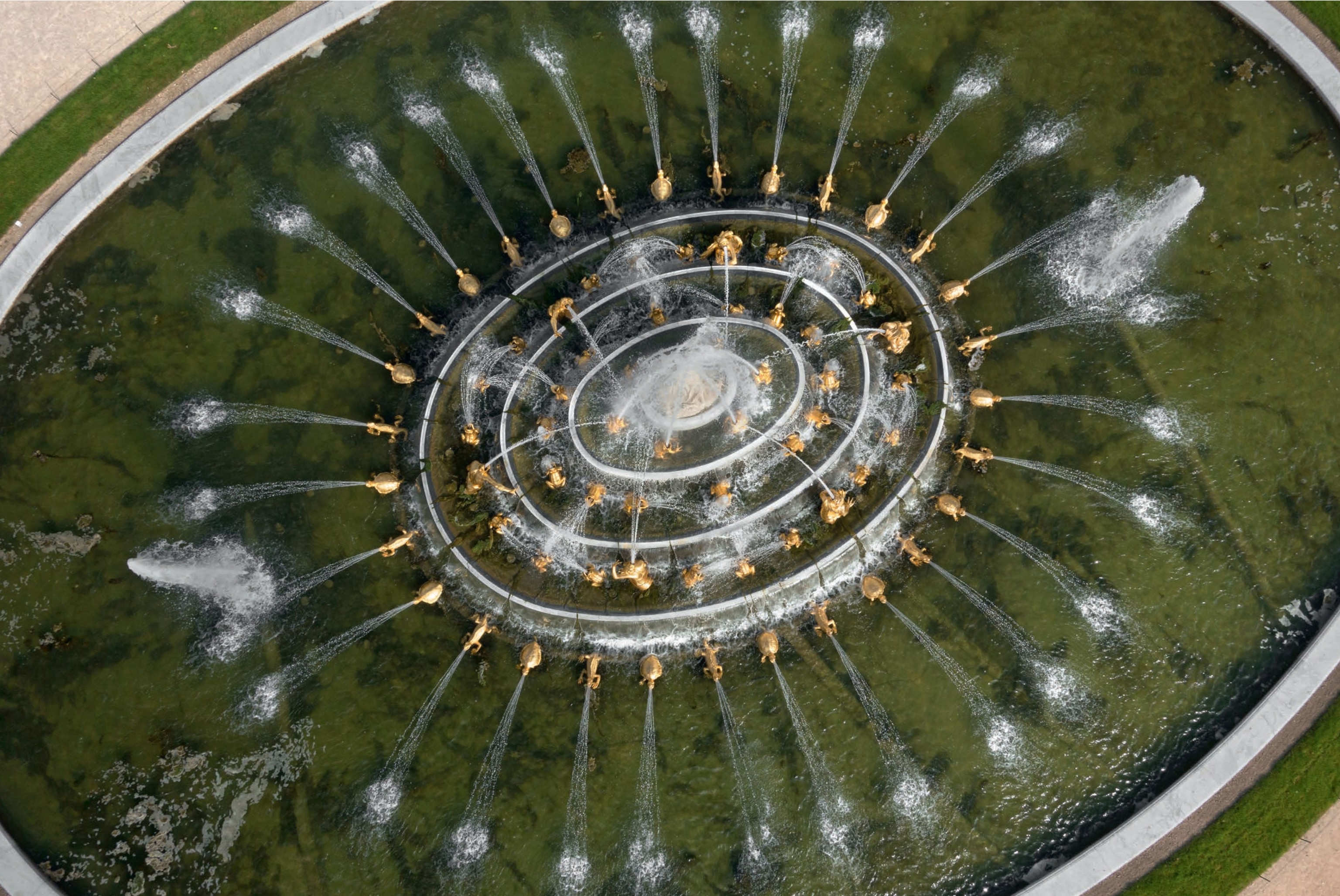 aerial view of Latona Fountain