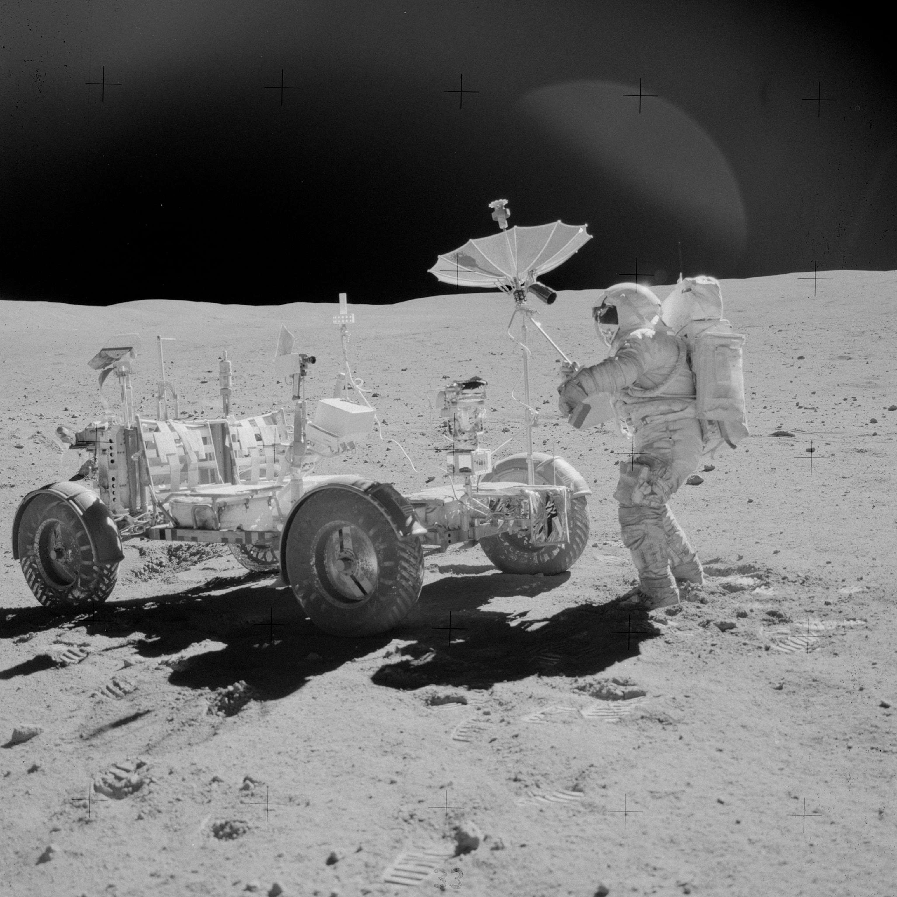 an astronaut on the moon