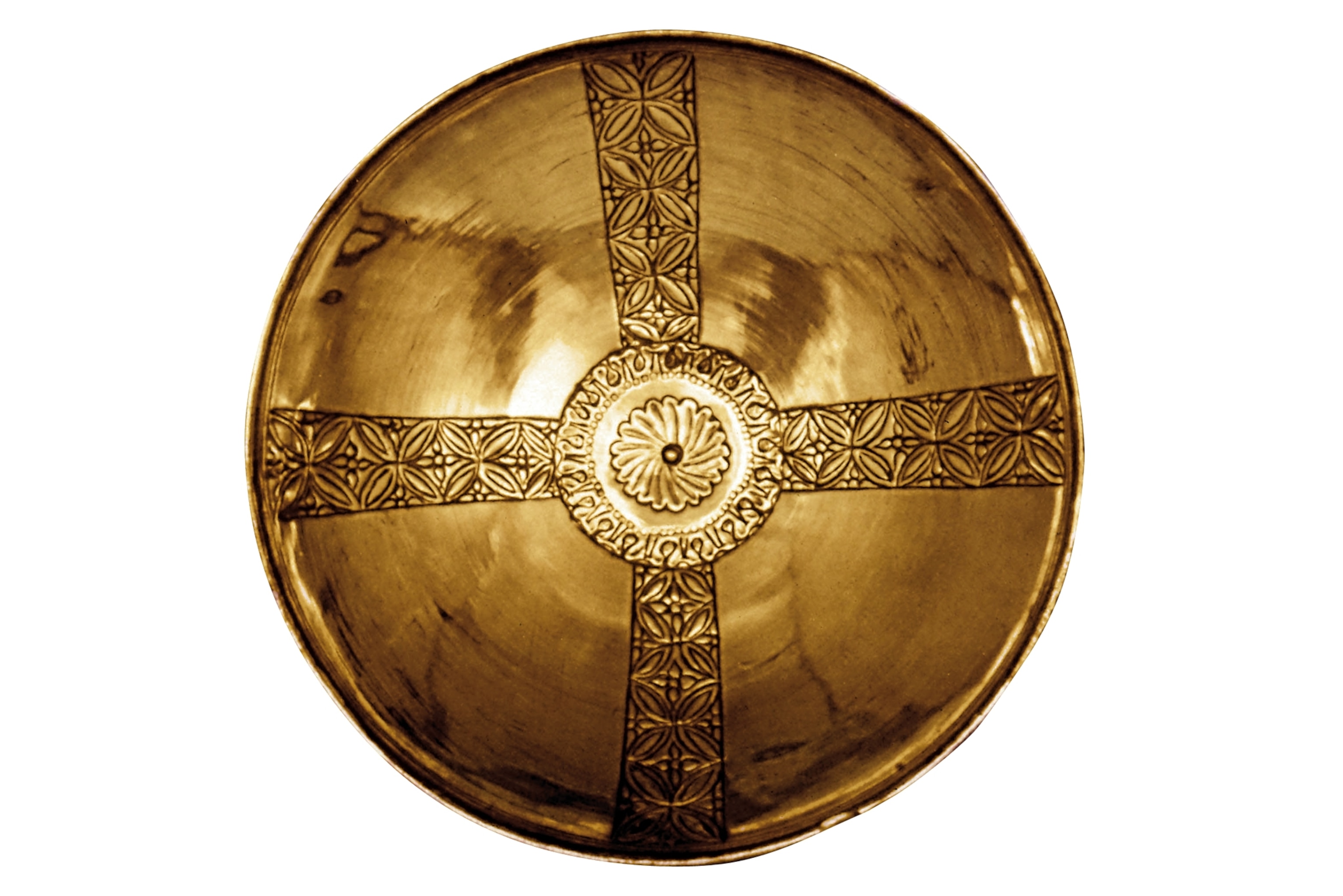 a seventh-century silver bowl found at Sutton Hoo