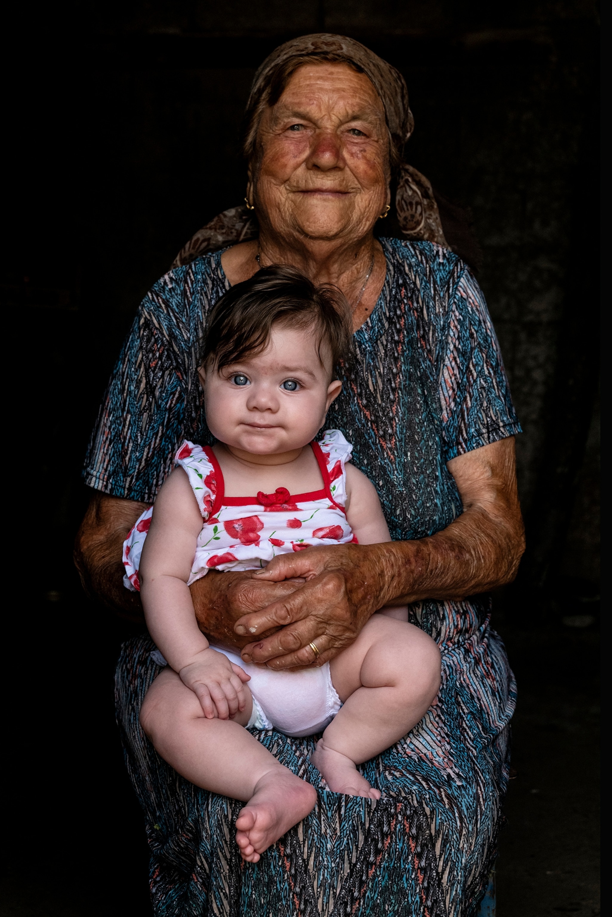 Grandmother with great-grandchild