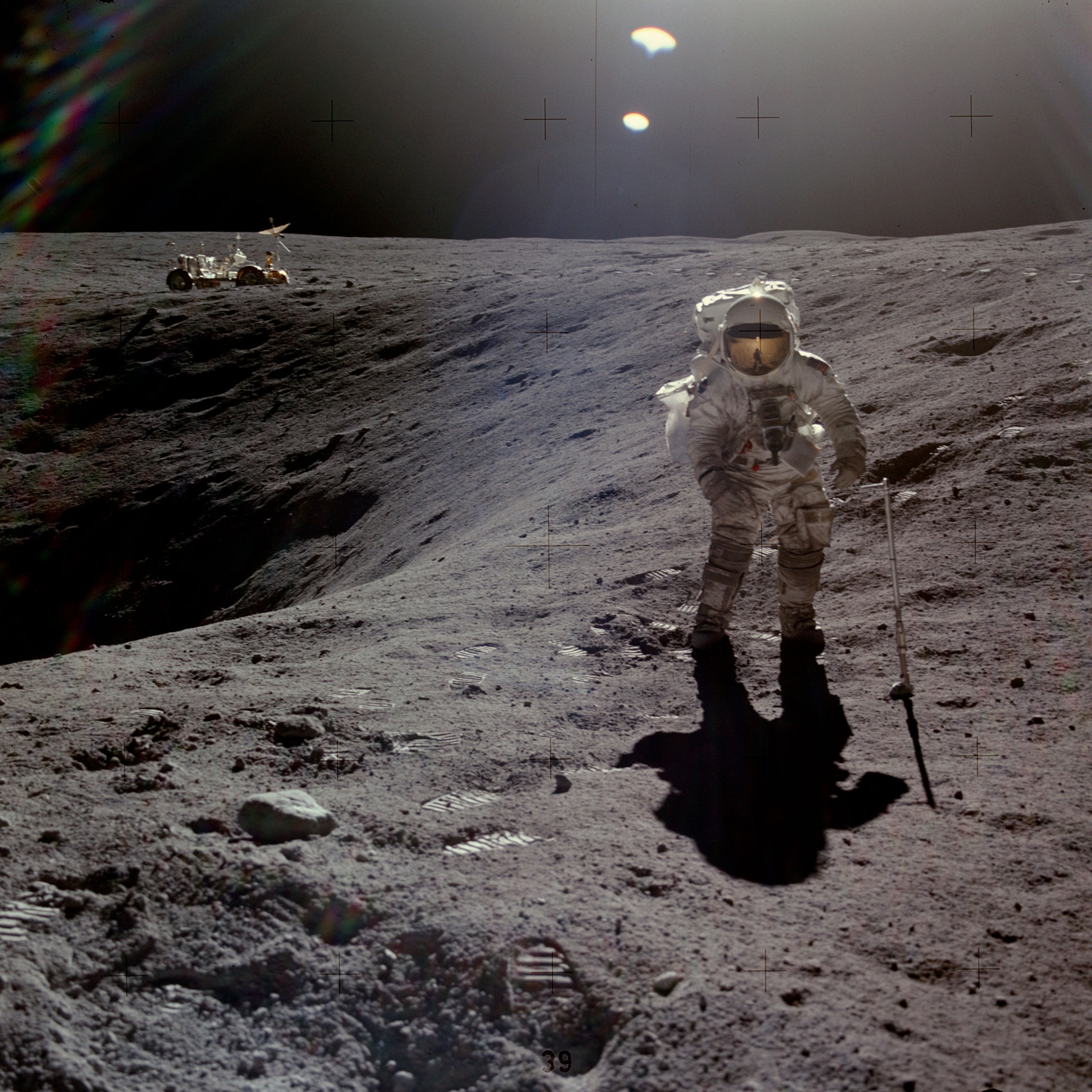 an astronaut on the moon