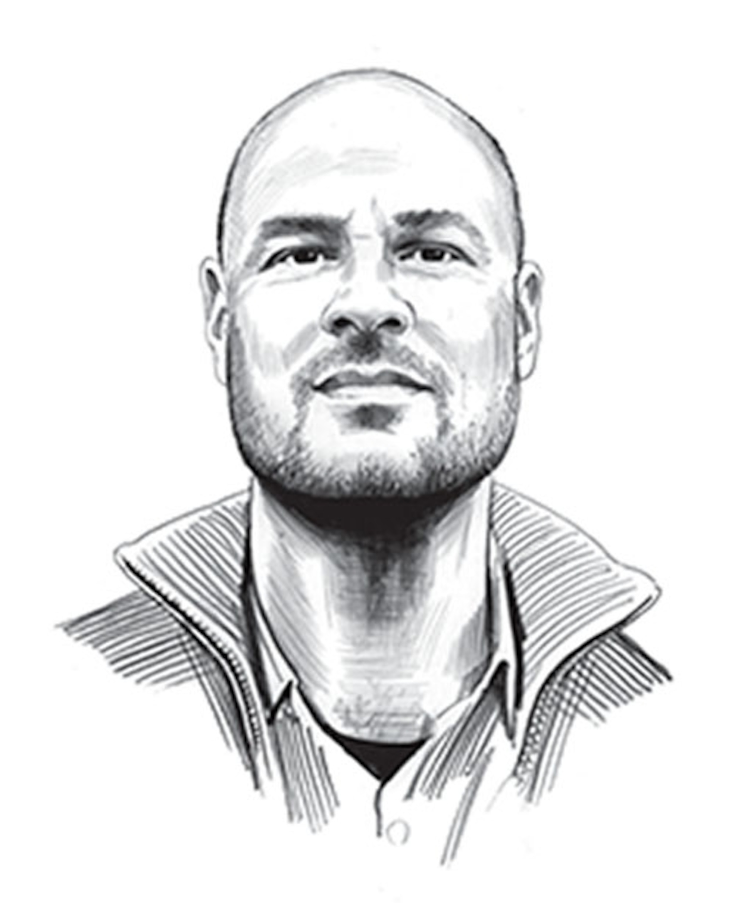 Picture of pencil portrait of a man.