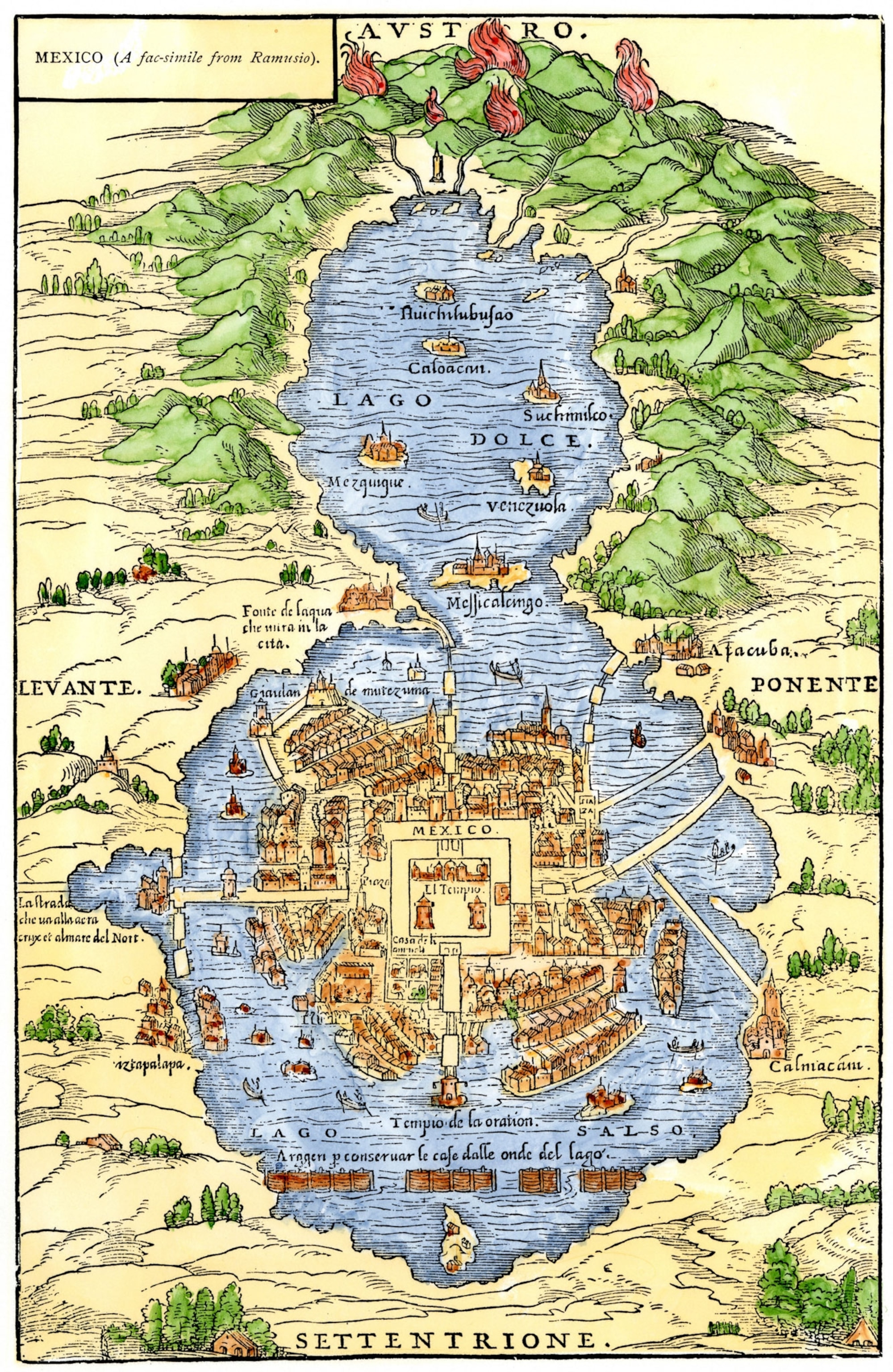 a map of Tenochtitlan from 1556