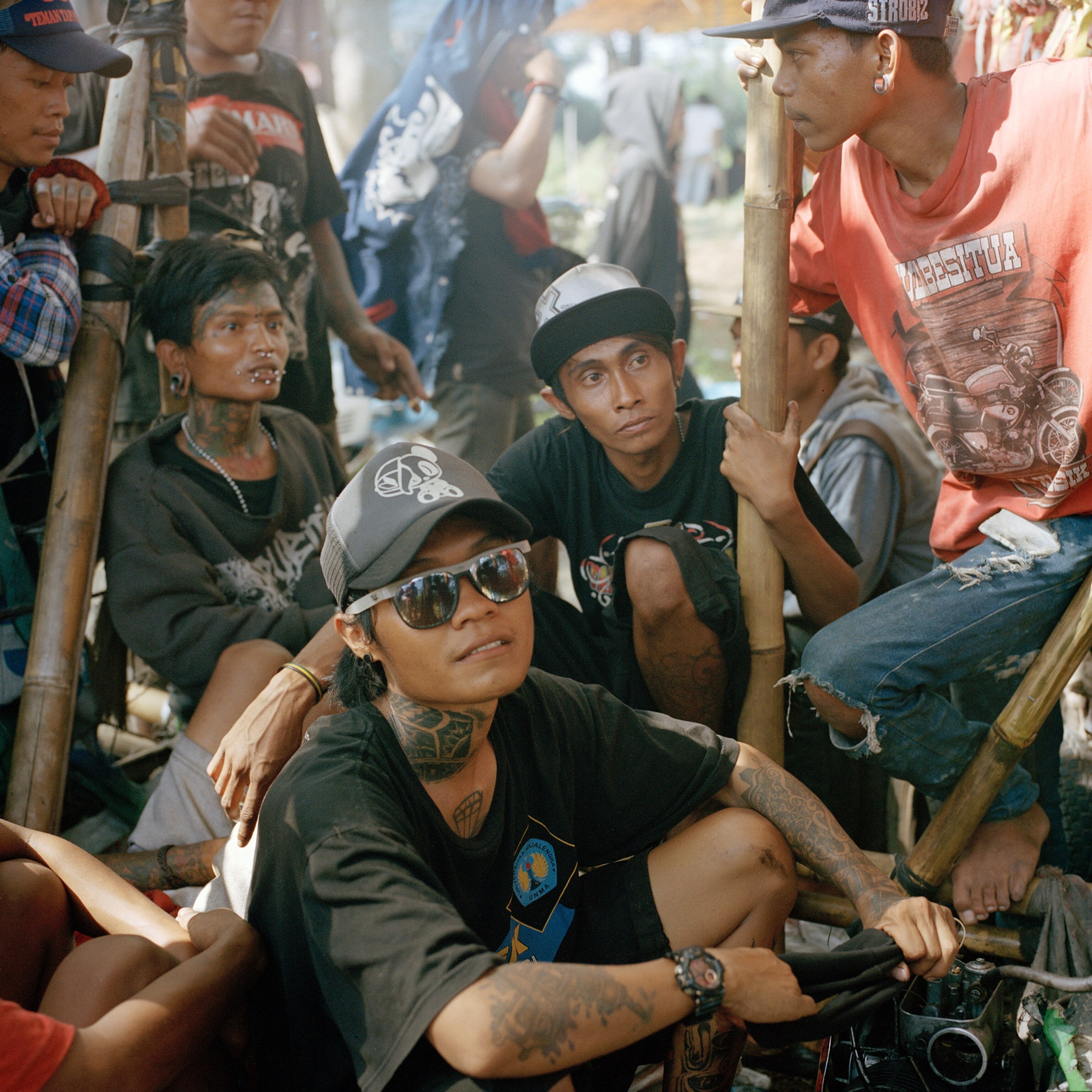 scooter enthusiasts at the Java Scooter Rendezvous in Java, Indonesia