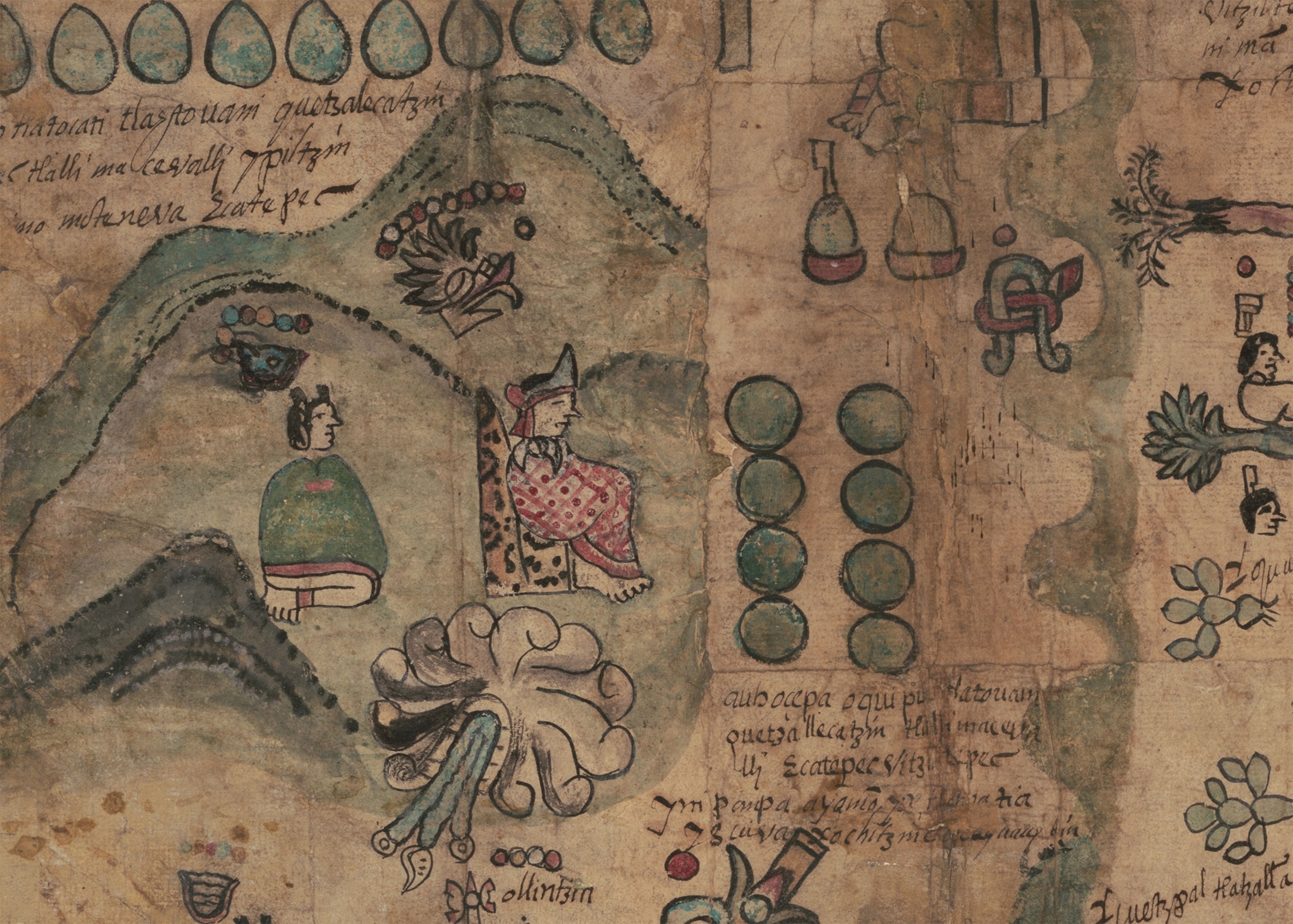 an ancient Aztec map