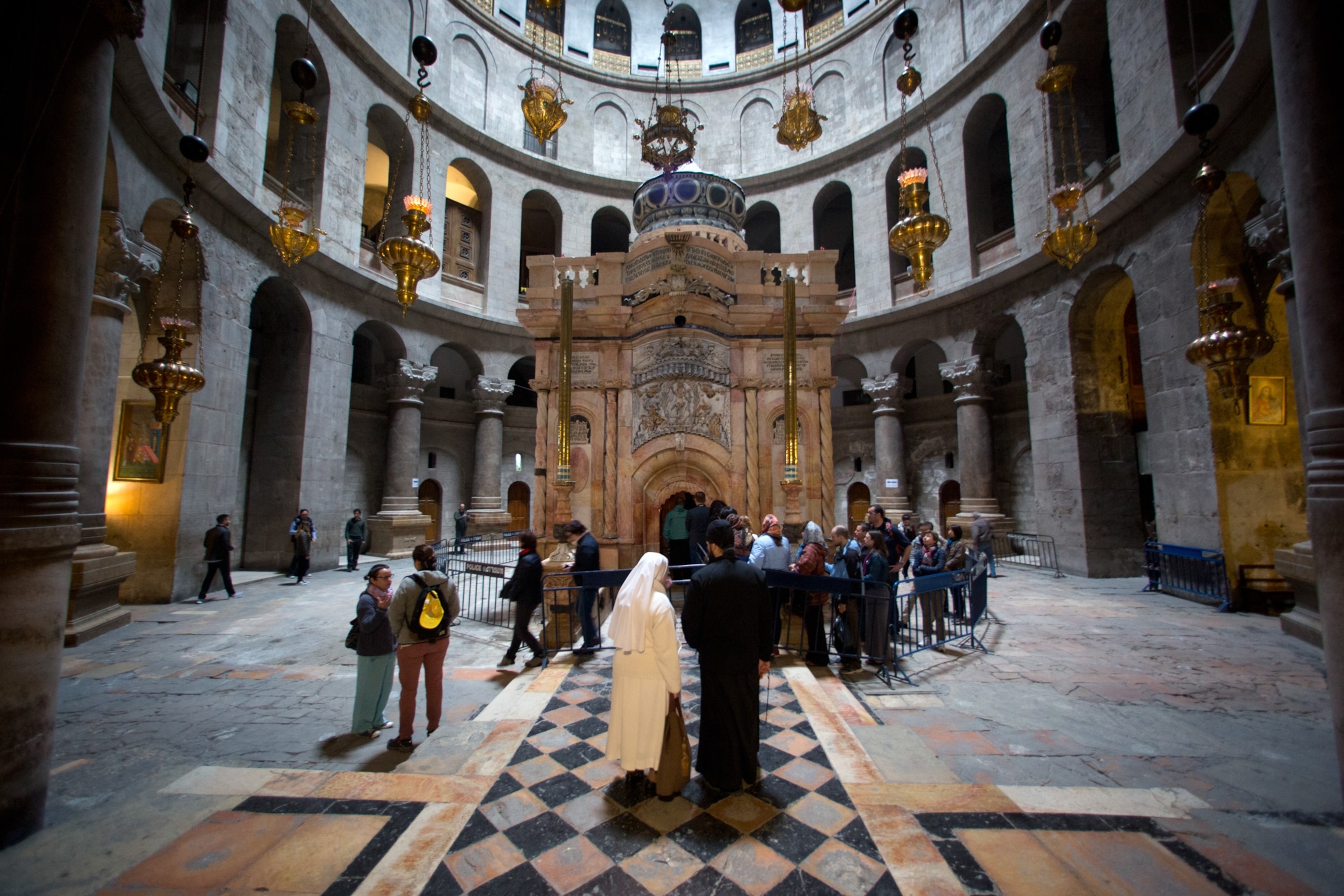 Jesus' tomb in the Church of the Holy Sepulchre in Jerusalem