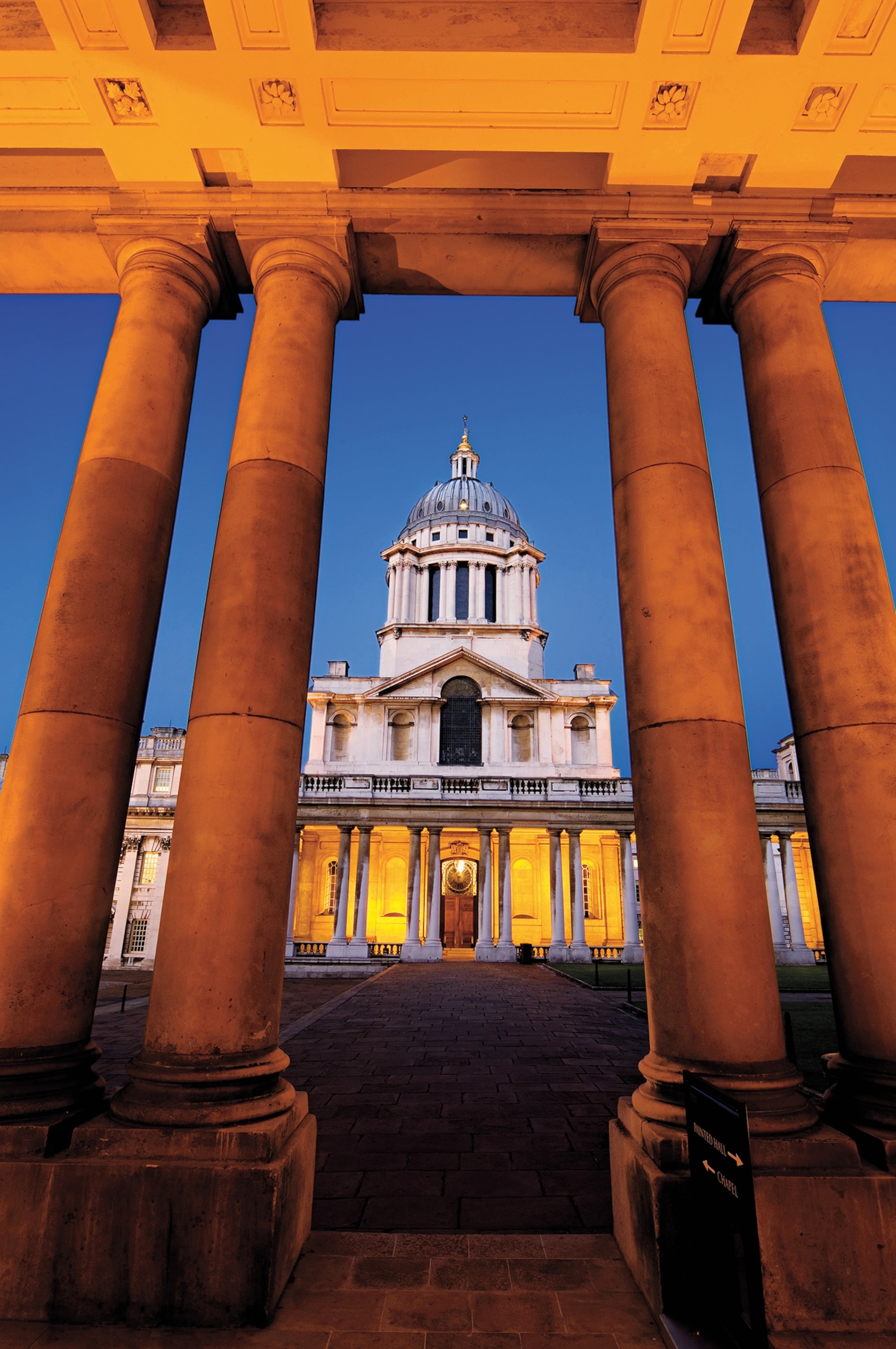 The Old Royal Naval College, a memory of how Greenwich was the power base of Britain’s maritime world, was built over the ruins of the royal Tudor Palace of Placentia.
