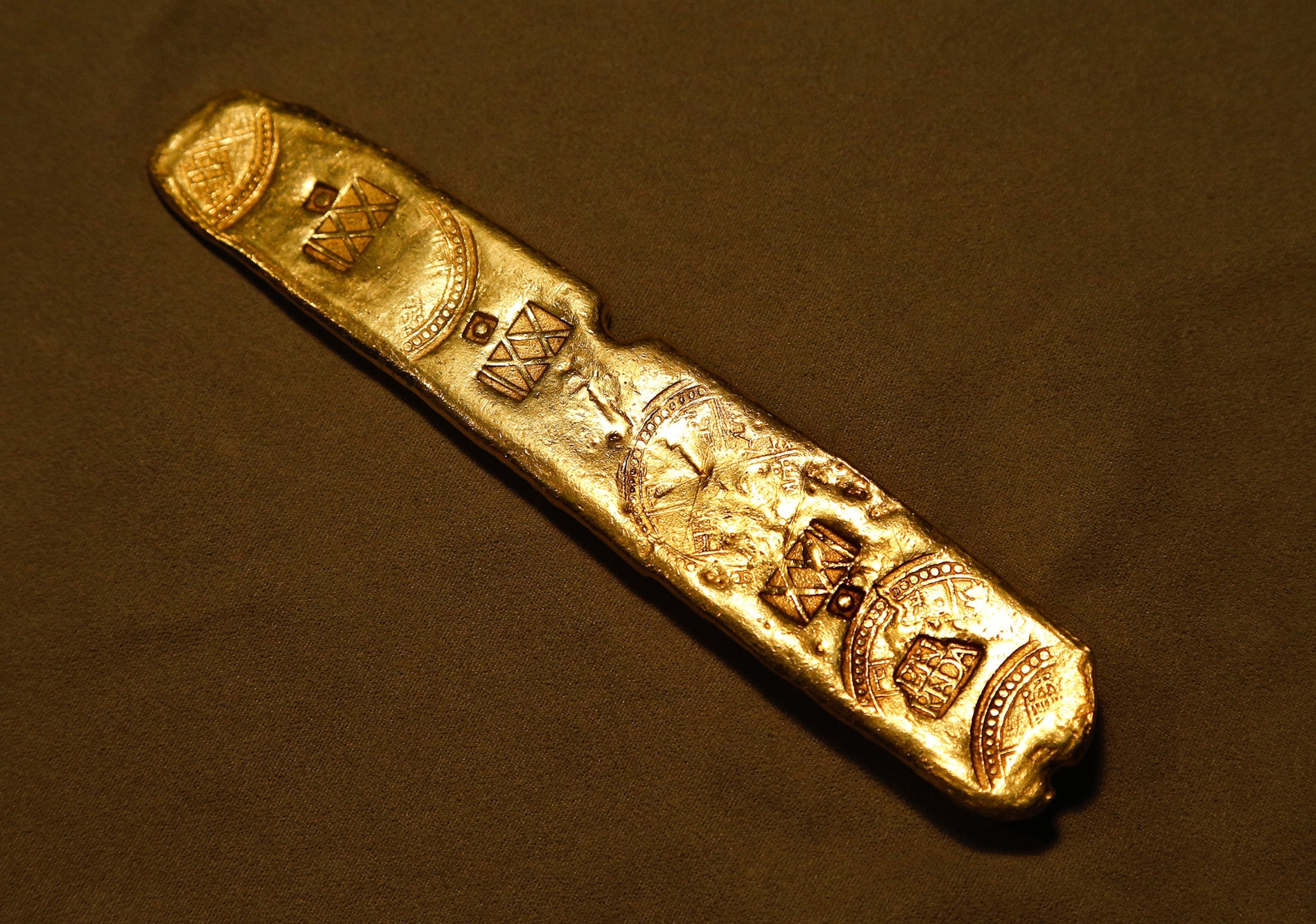 gold bar, which was part of treasure pulled from Spanish galleon Nuestra Senora de Atocha