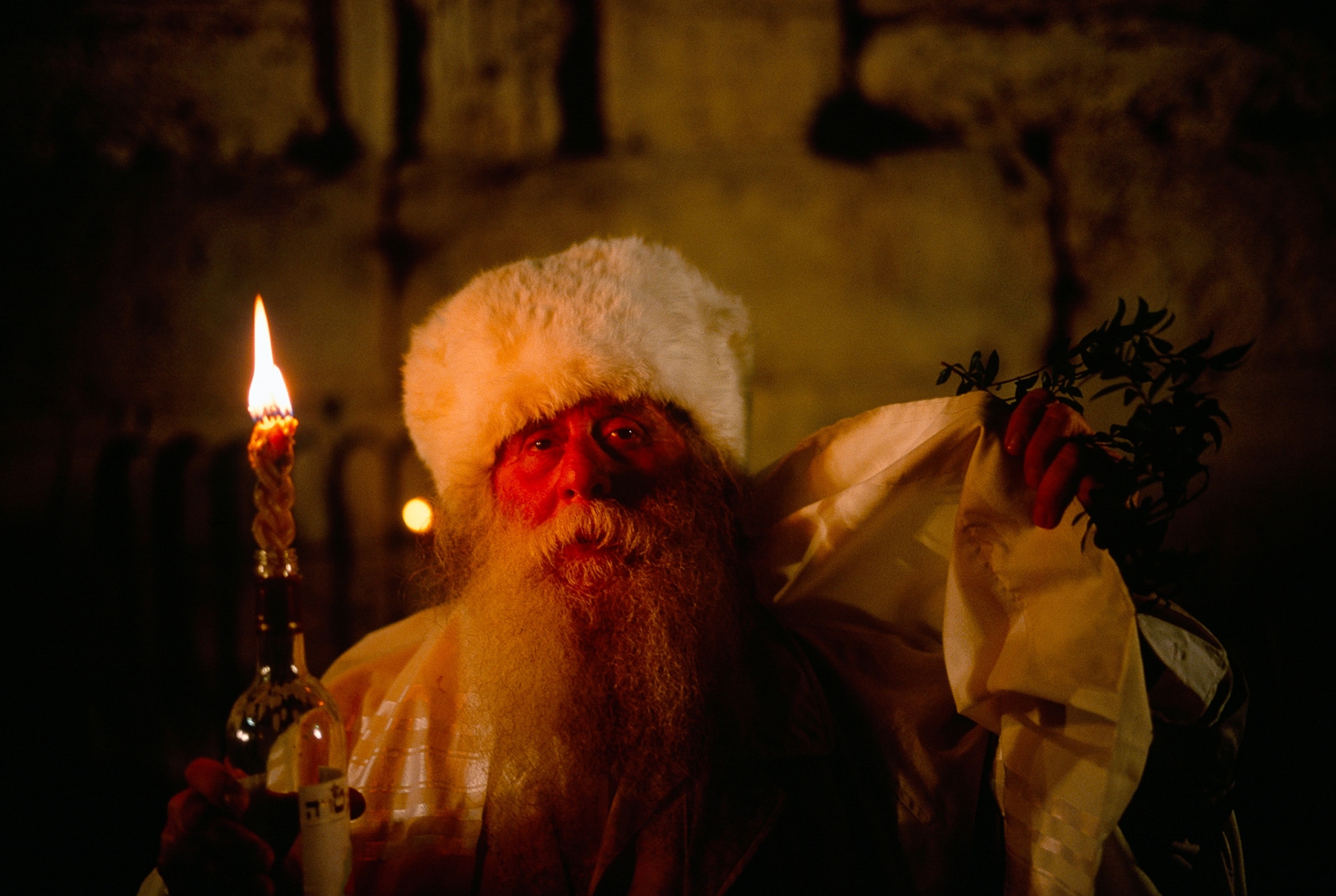 a man dressed like Saint Nicholas