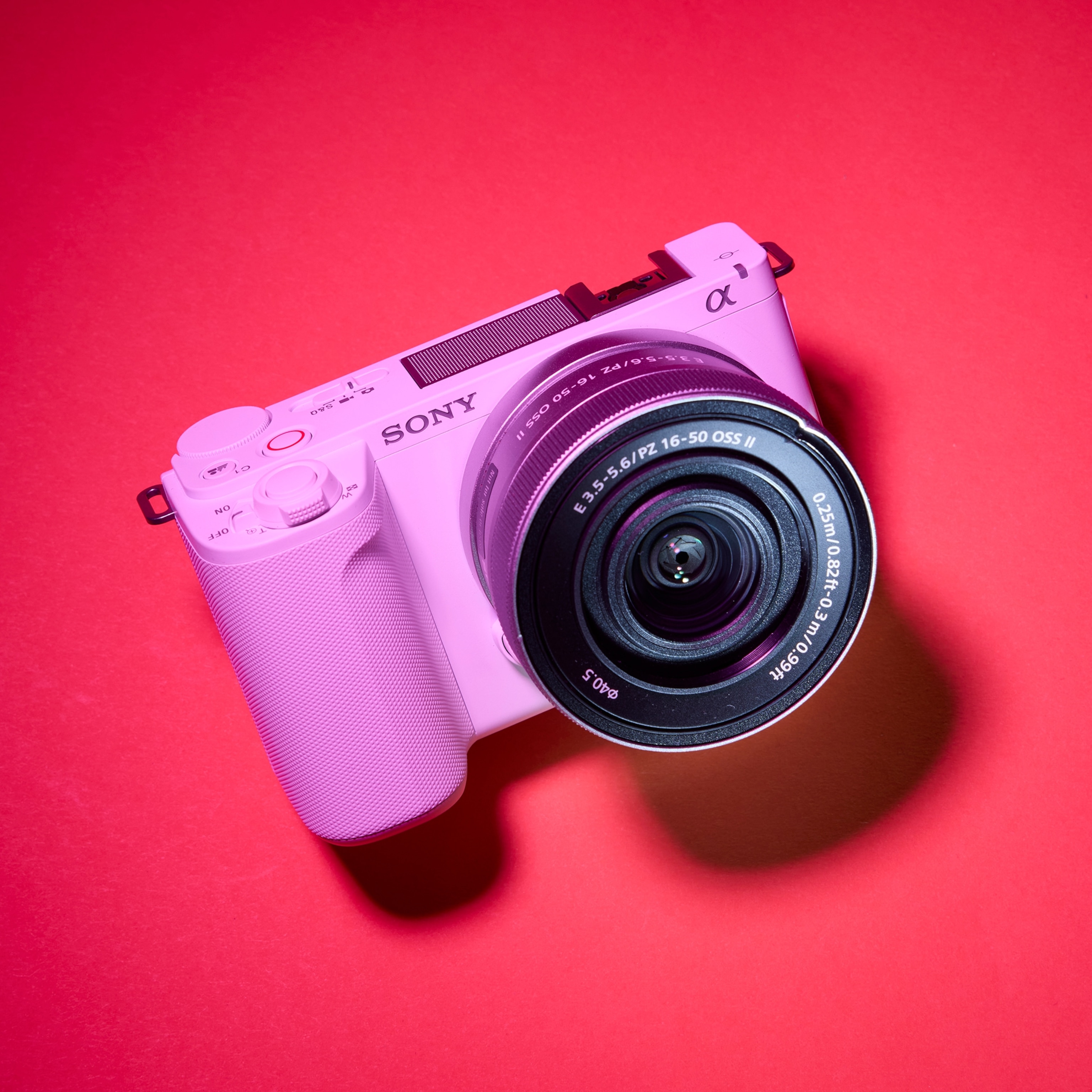 camera ZV-E10 II on colorful background
