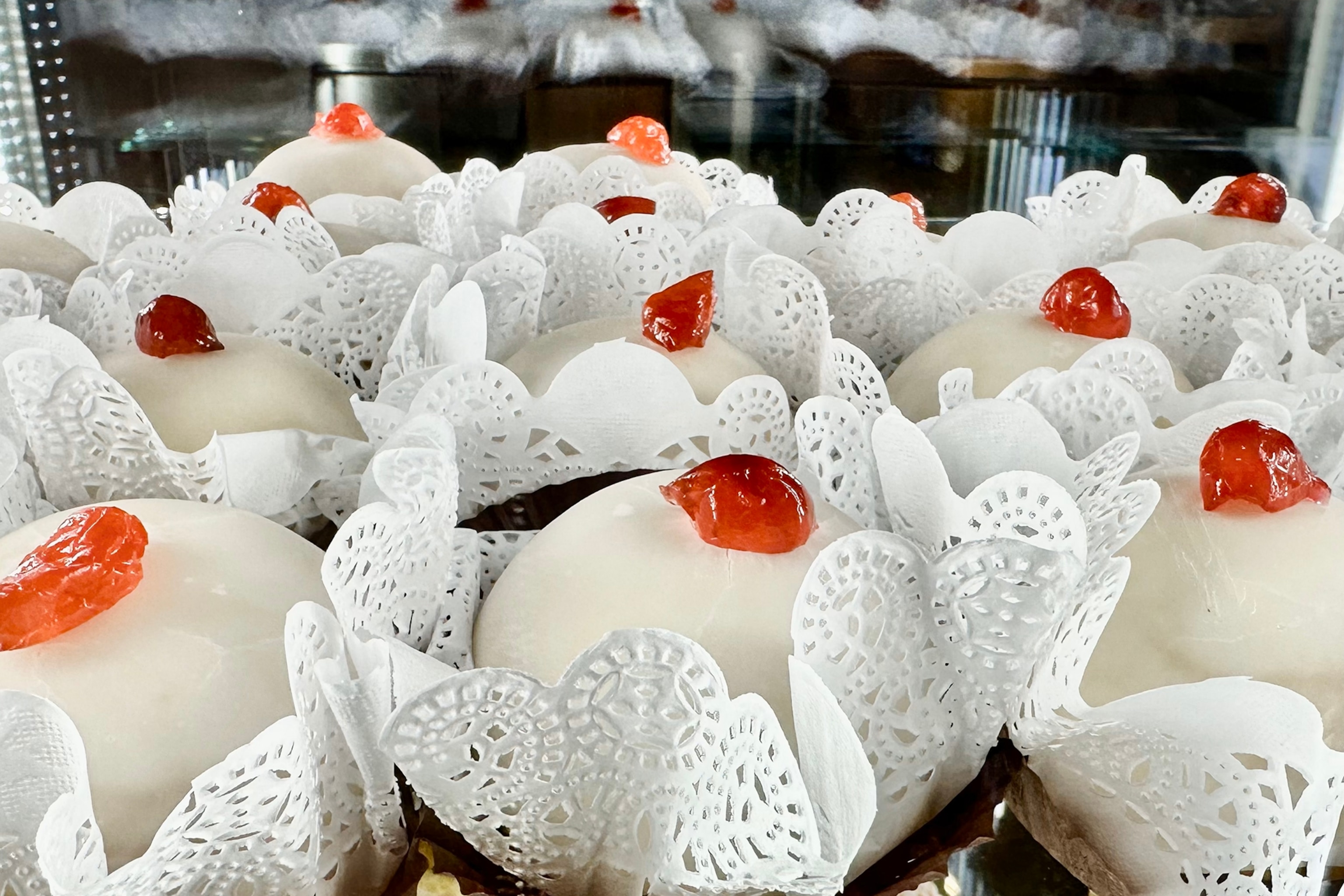 Closeup of pastries