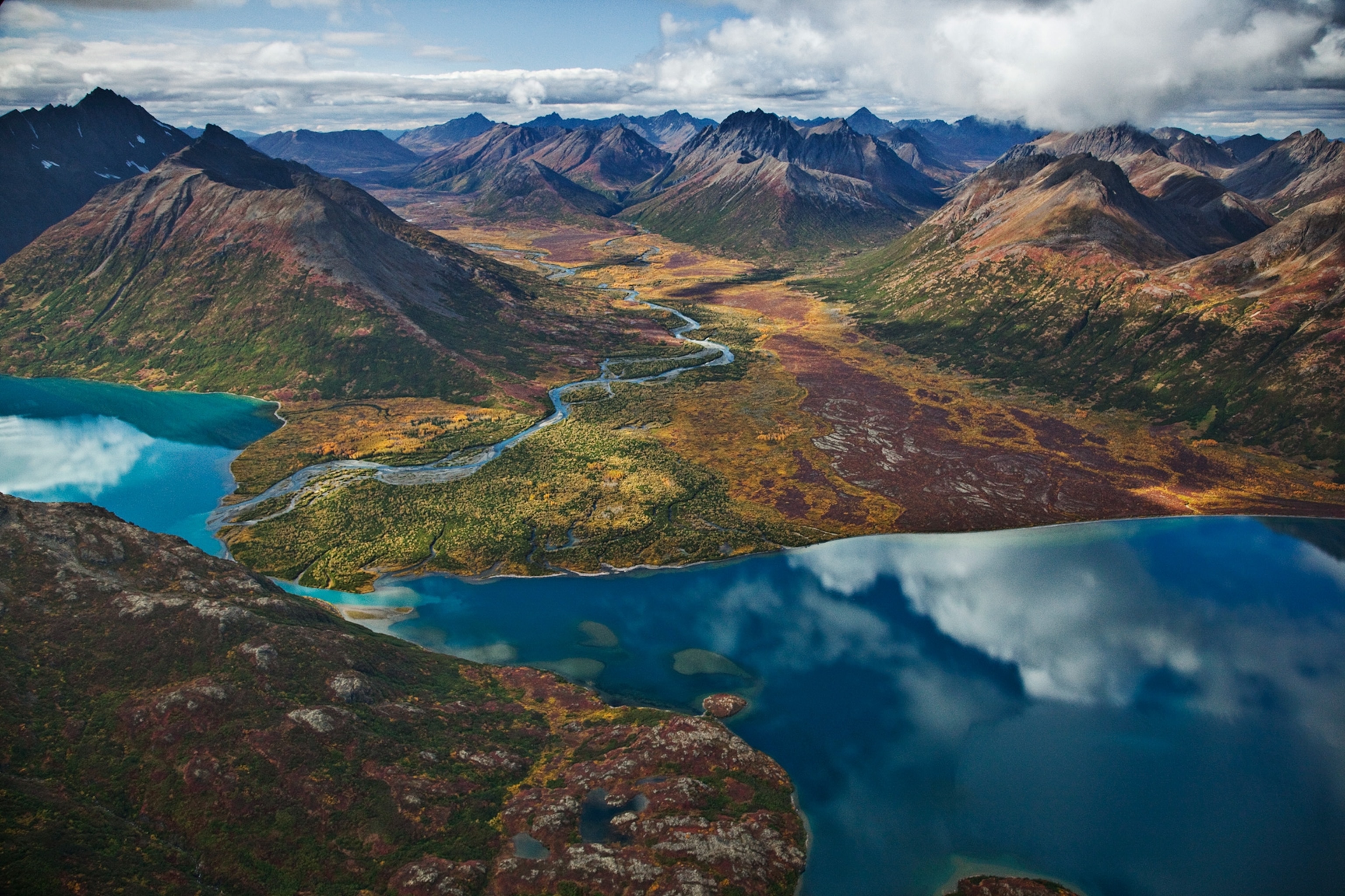 Chikuminuk Lake reflects the wilderness of Wood-Tikchik State Park, Alaska.