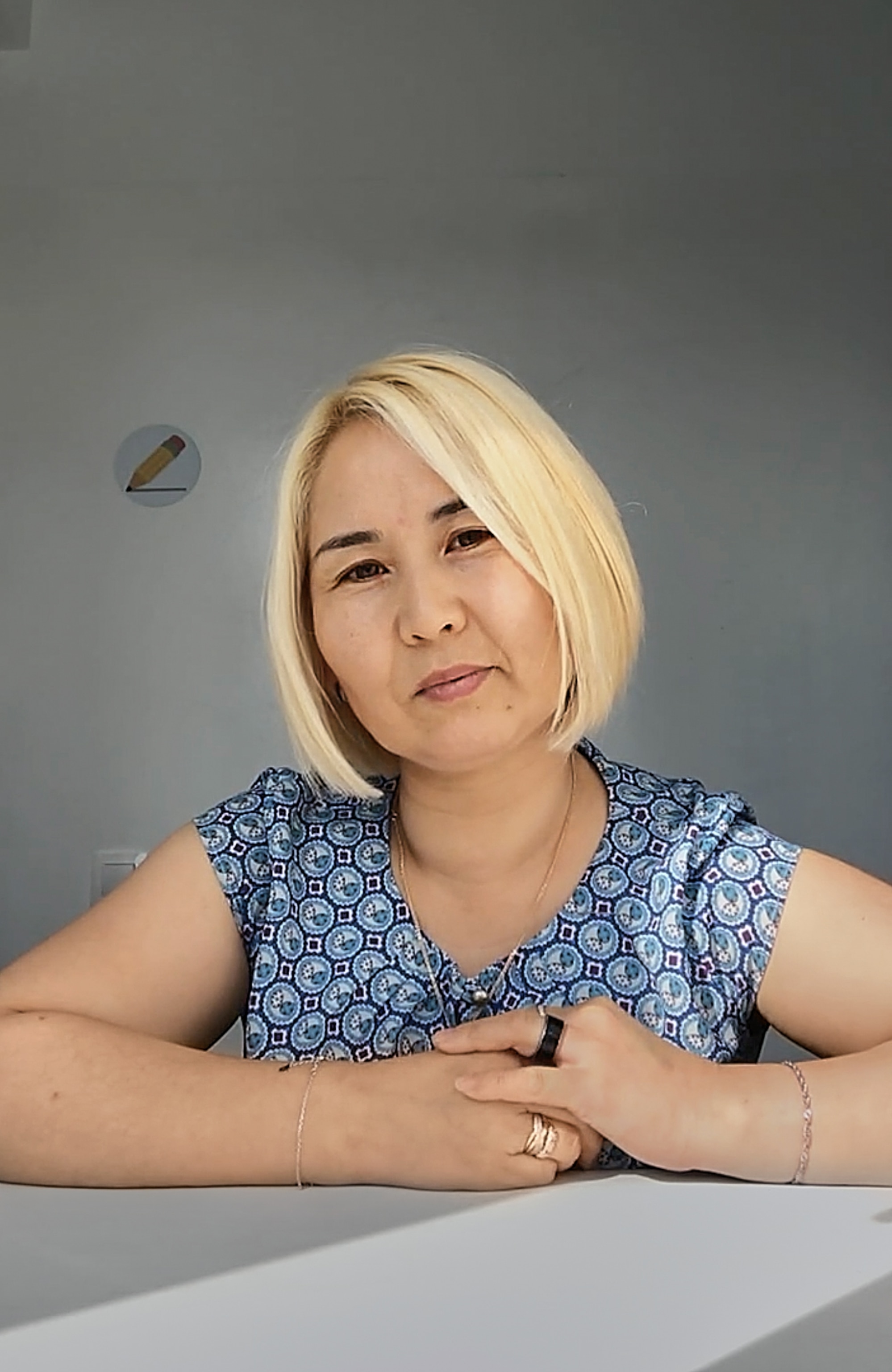 a woman taken via video chat