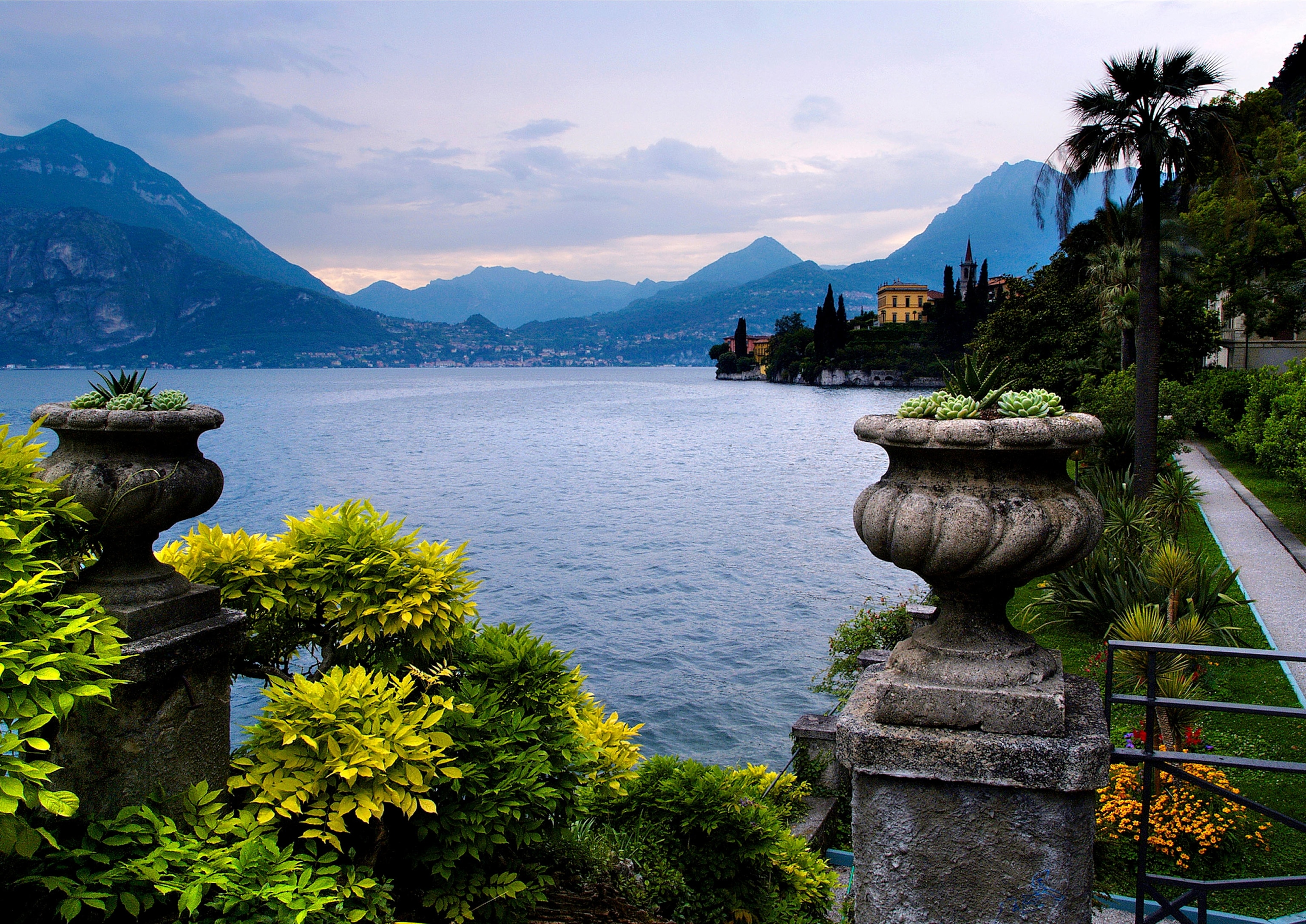 the garden of Villa Monastero on Lake Como, Italy