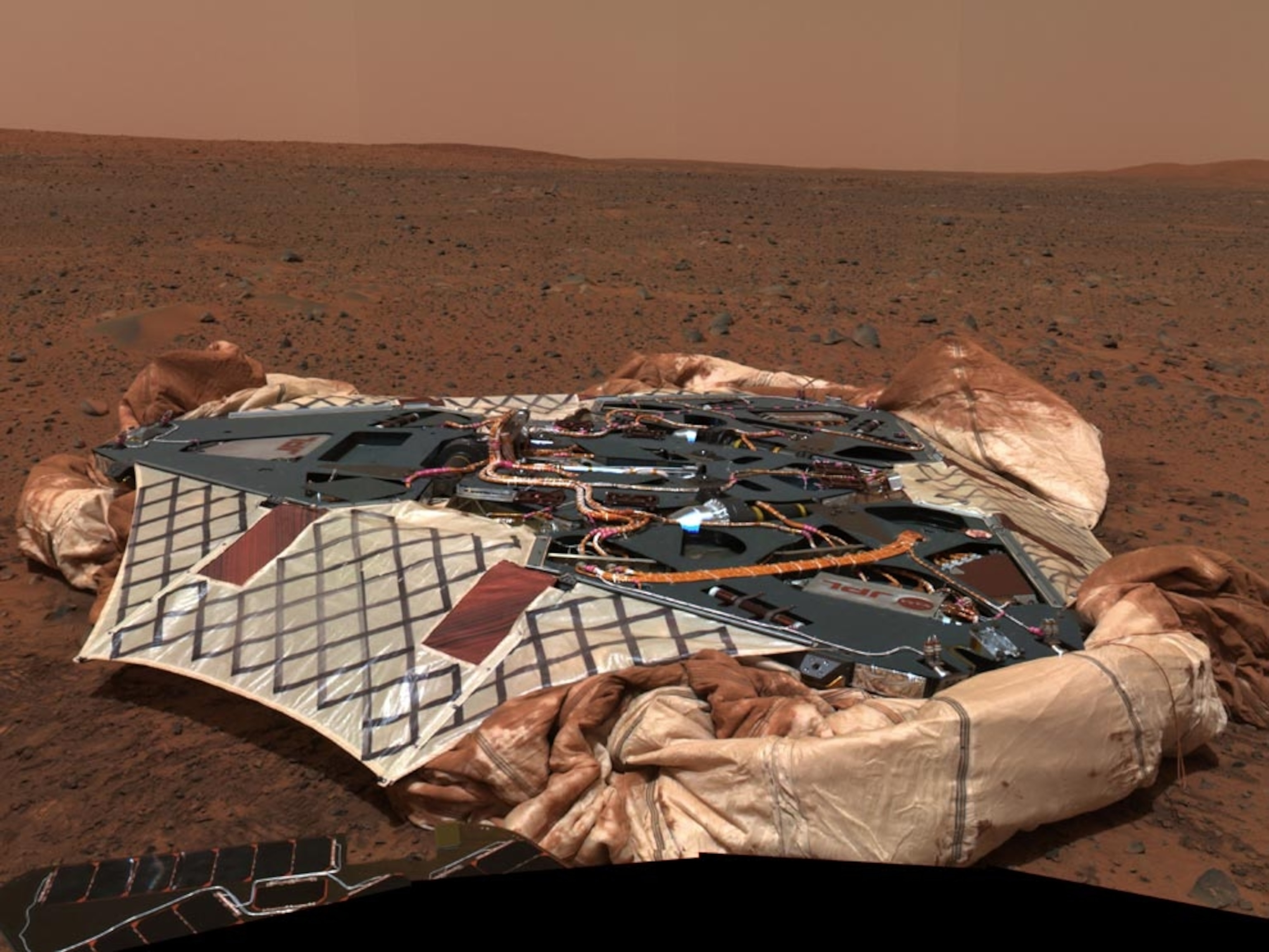 Rover landing on Mars