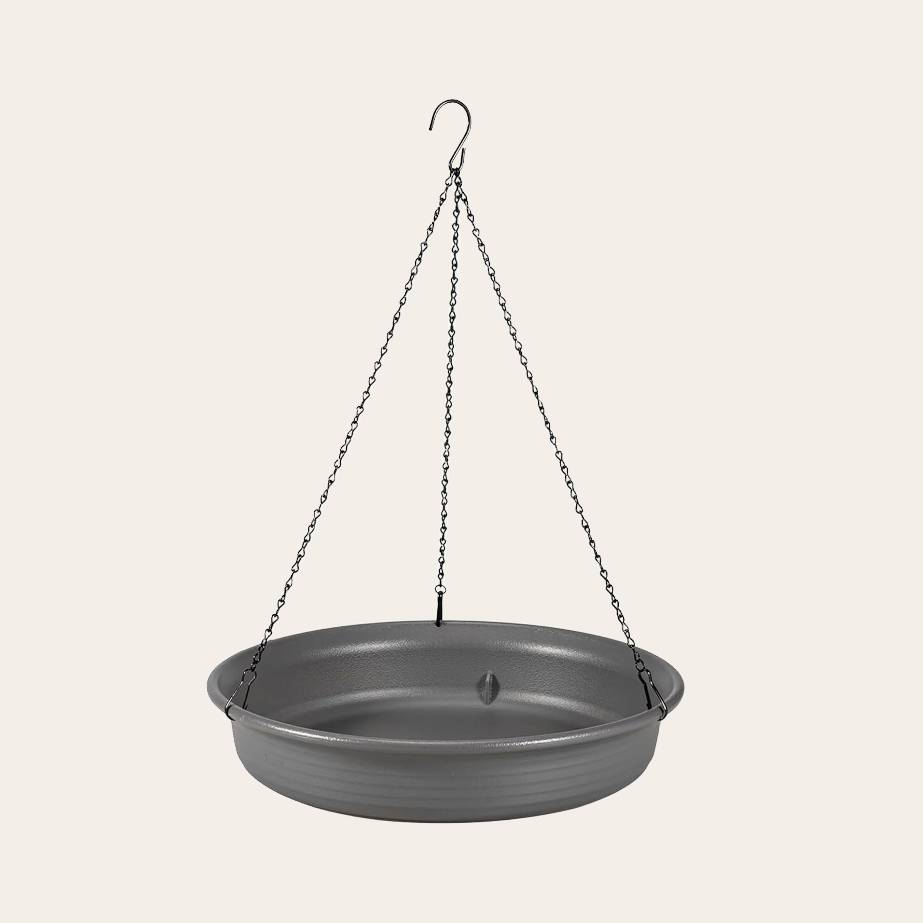 An image of a hanging bird bath.
