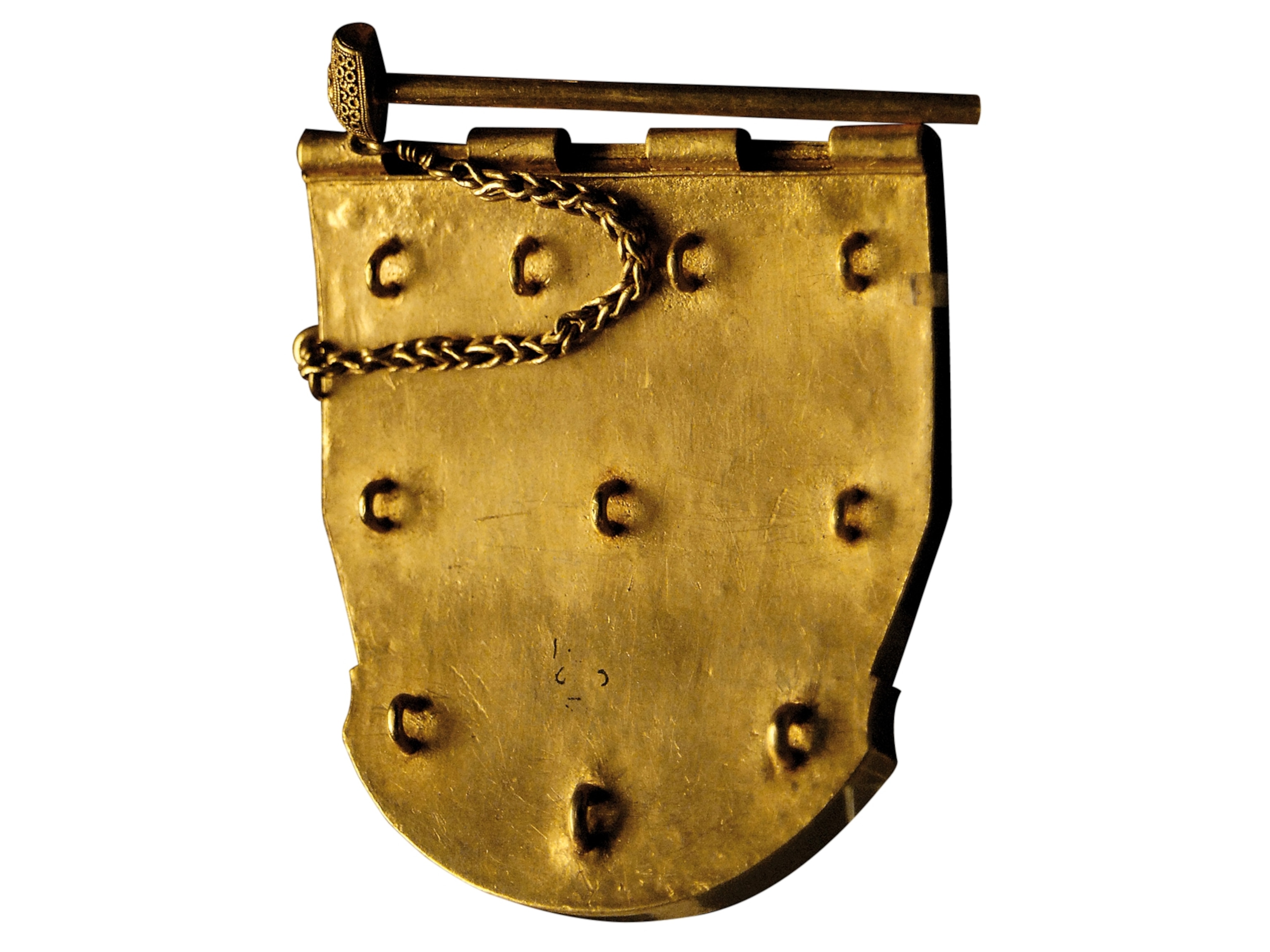 a shoulder clasp made of gold