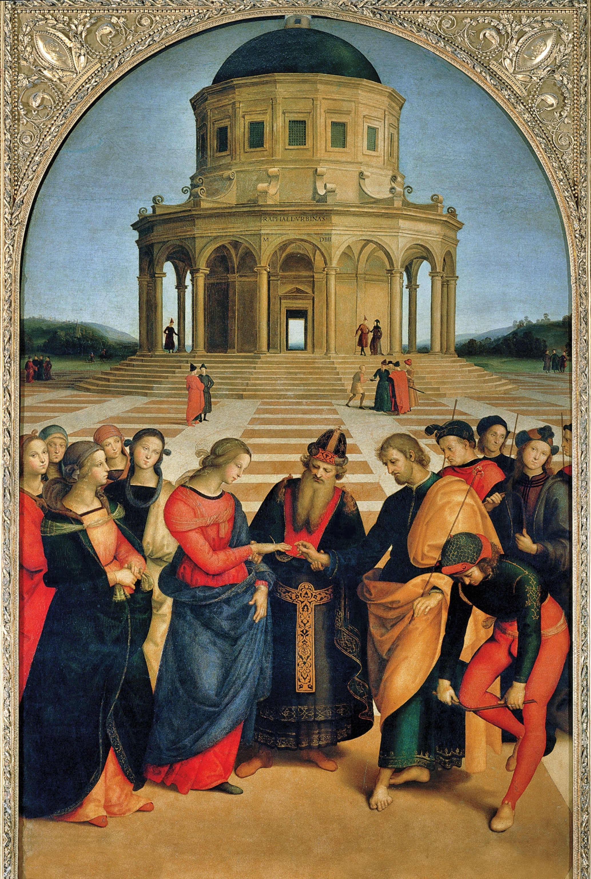Painting of Joseph placing ring on Mary