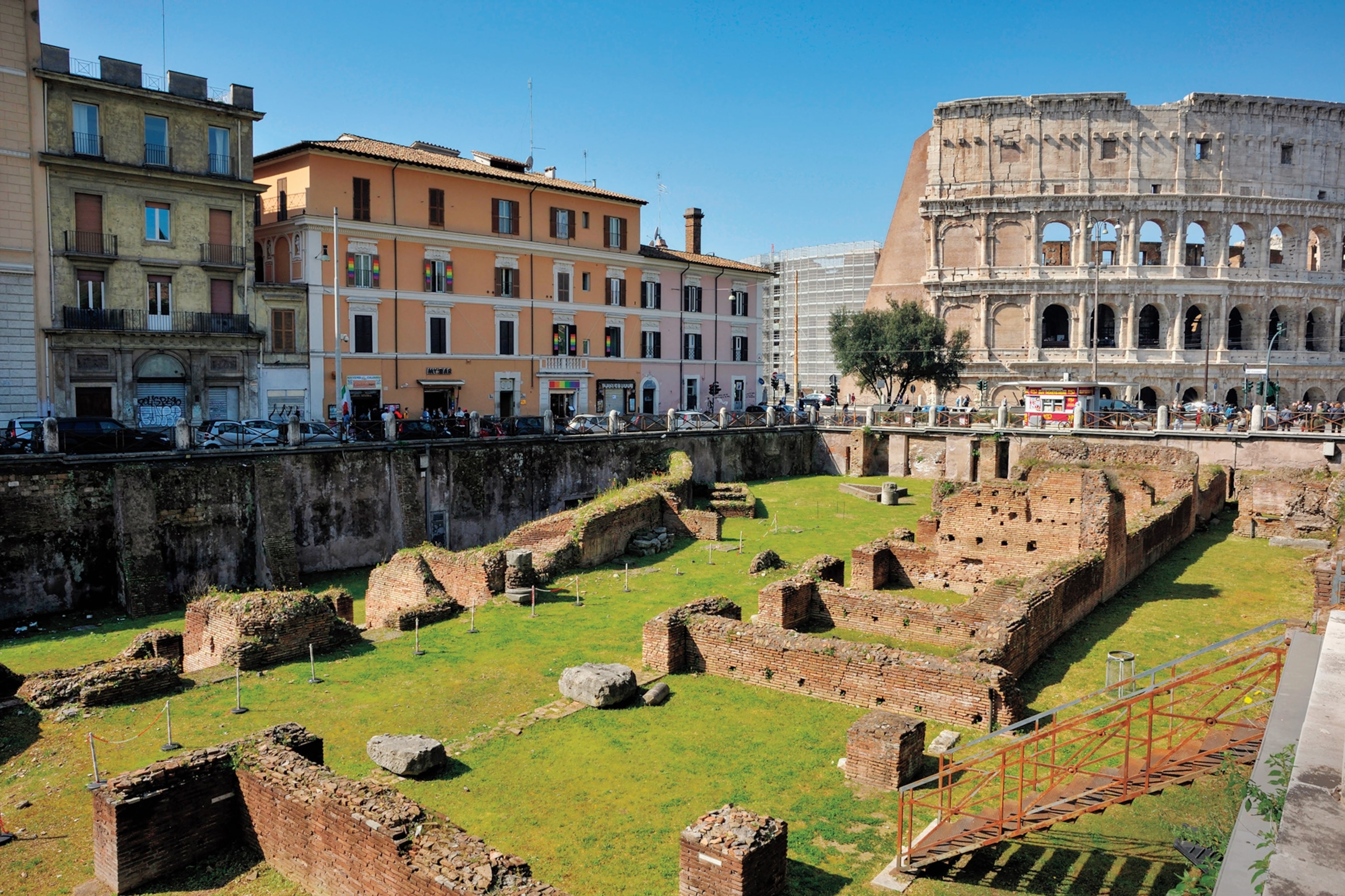 The Ludus Magnus, in the shadow of Rome’s Colosseum, was a combination barracks and gym for gladiators in training.