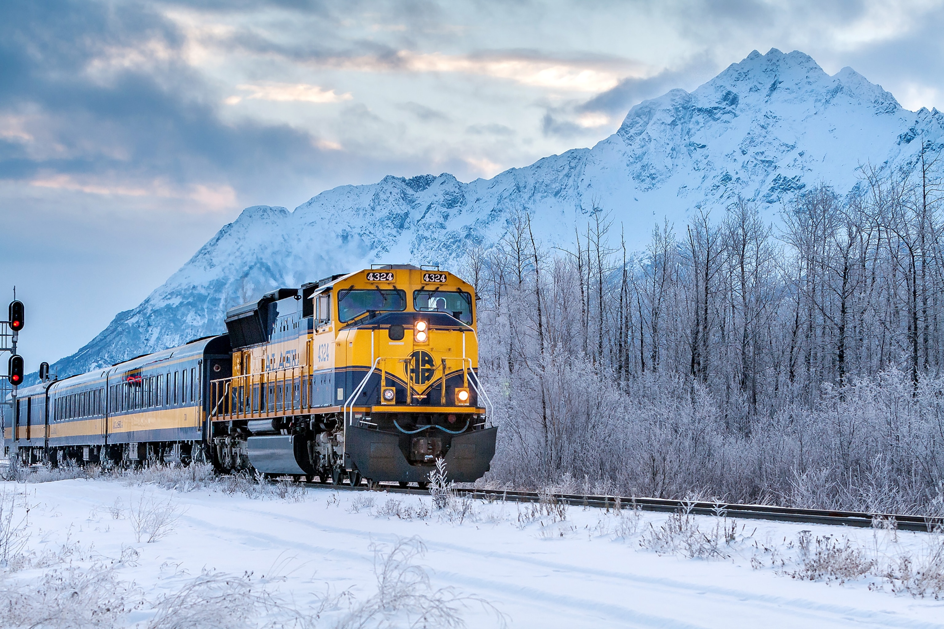 Aurora Winter Train in Alaska