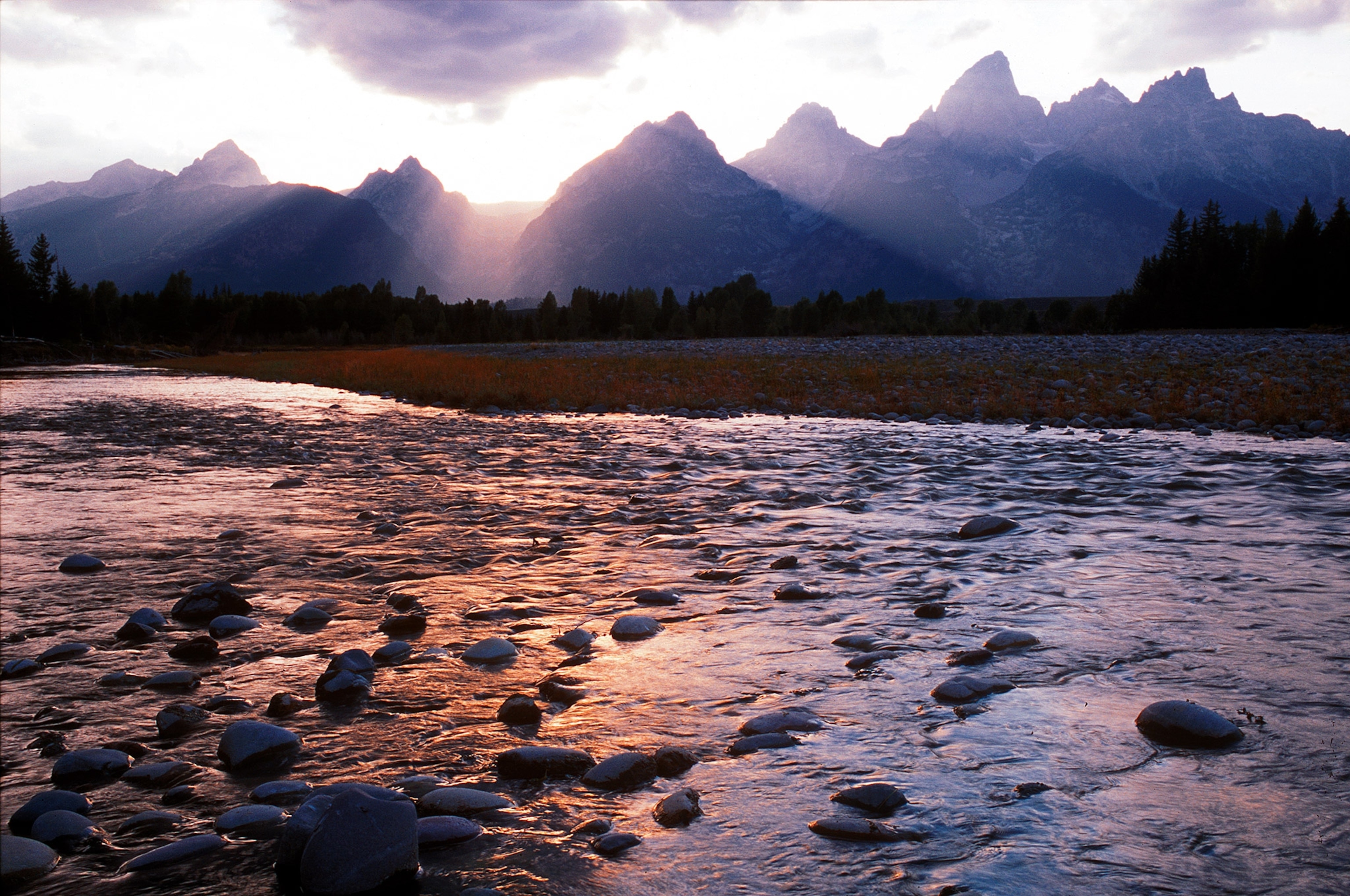 Sunset, on the Snake River in Grand Teton National Park