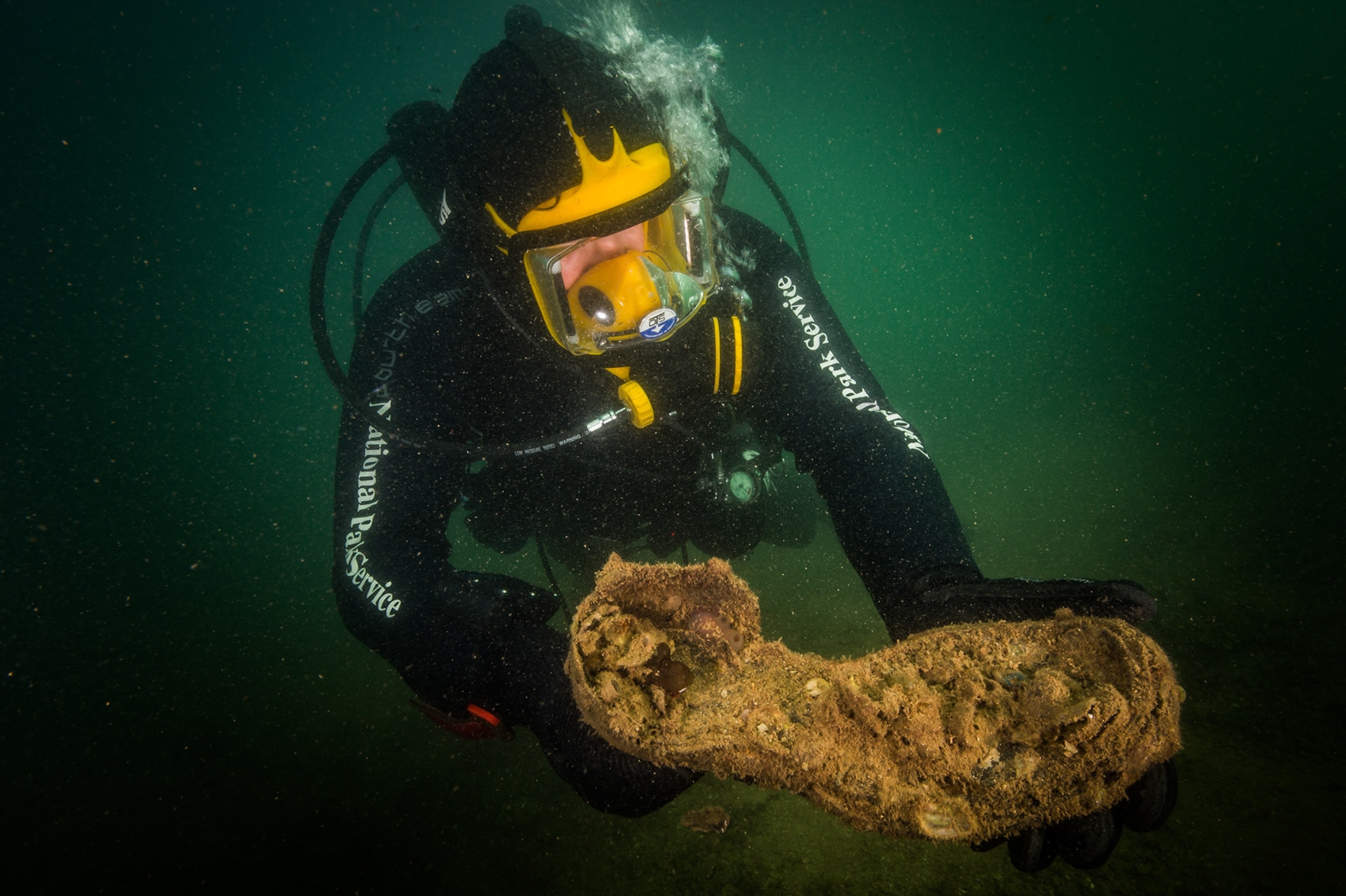 diver with size 14 shoe