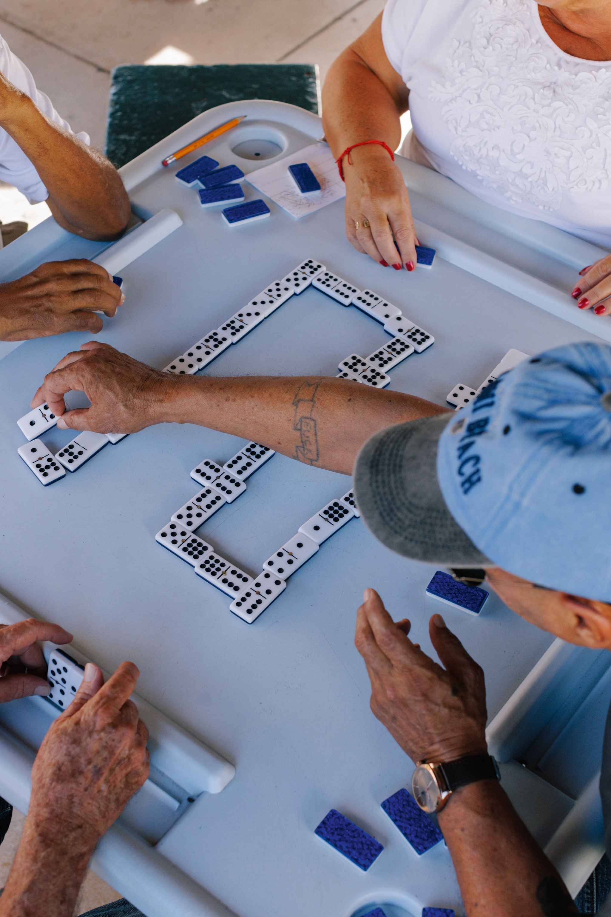 Men playing dominos