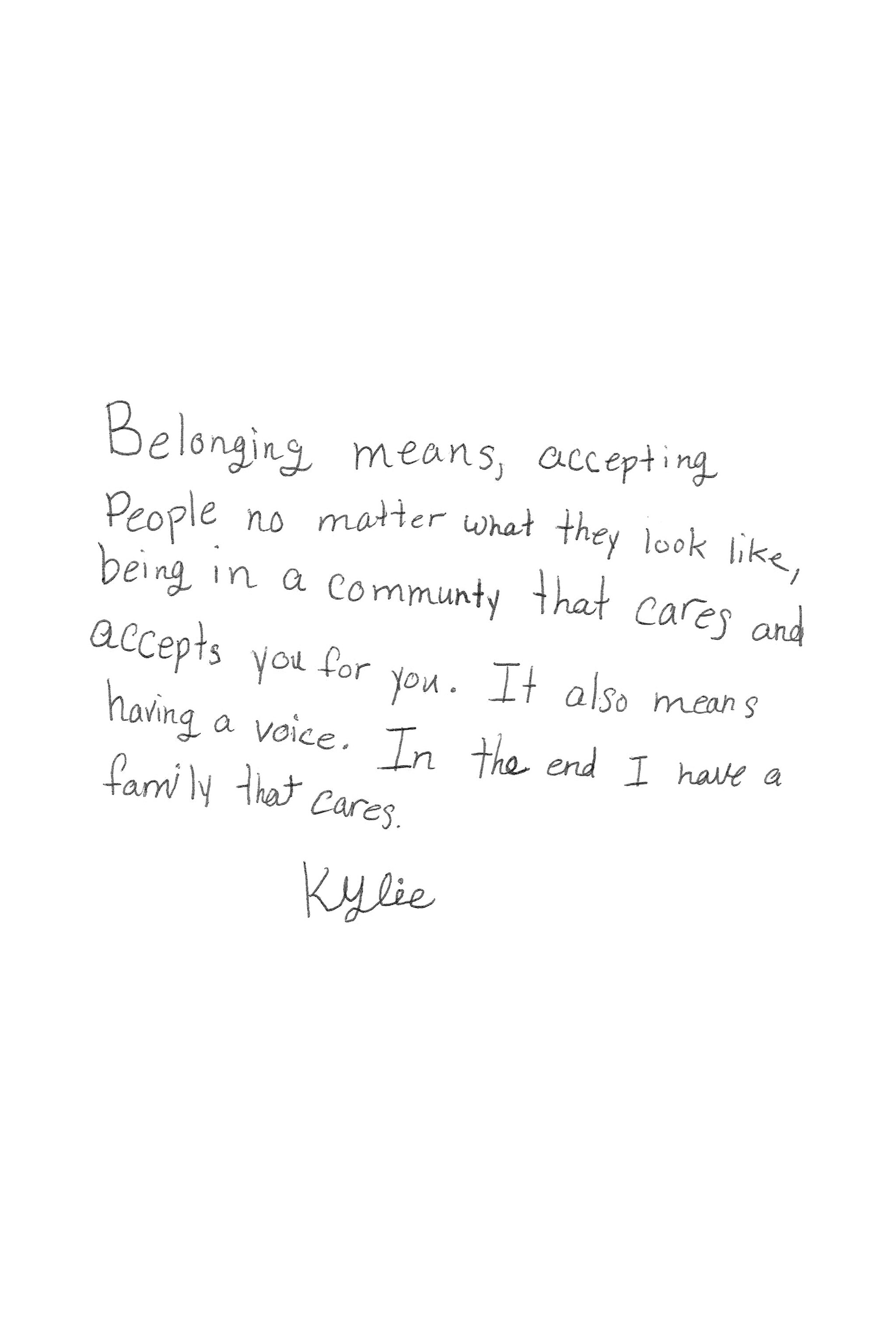 handwritten quote