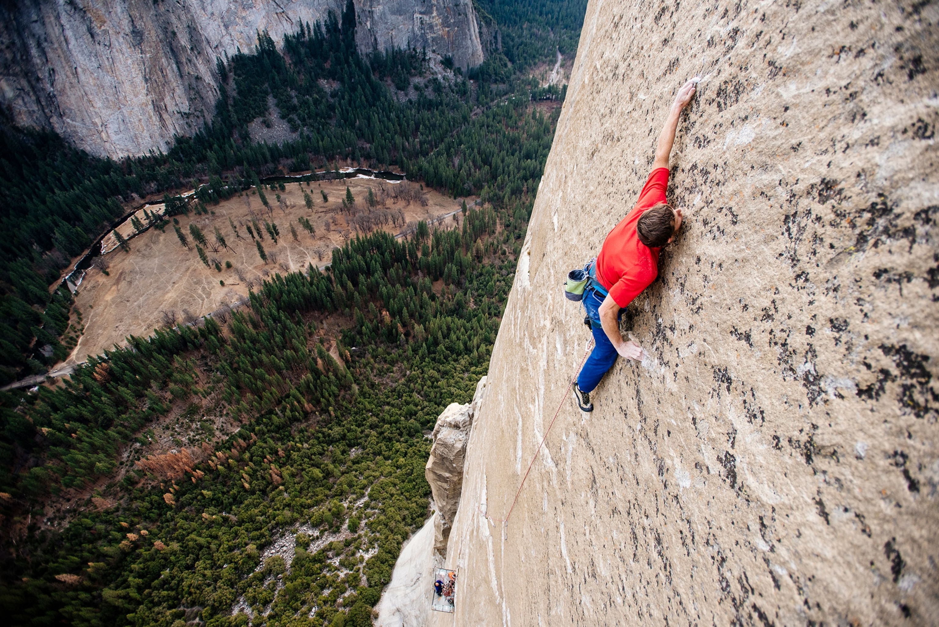 a rock climber climbing