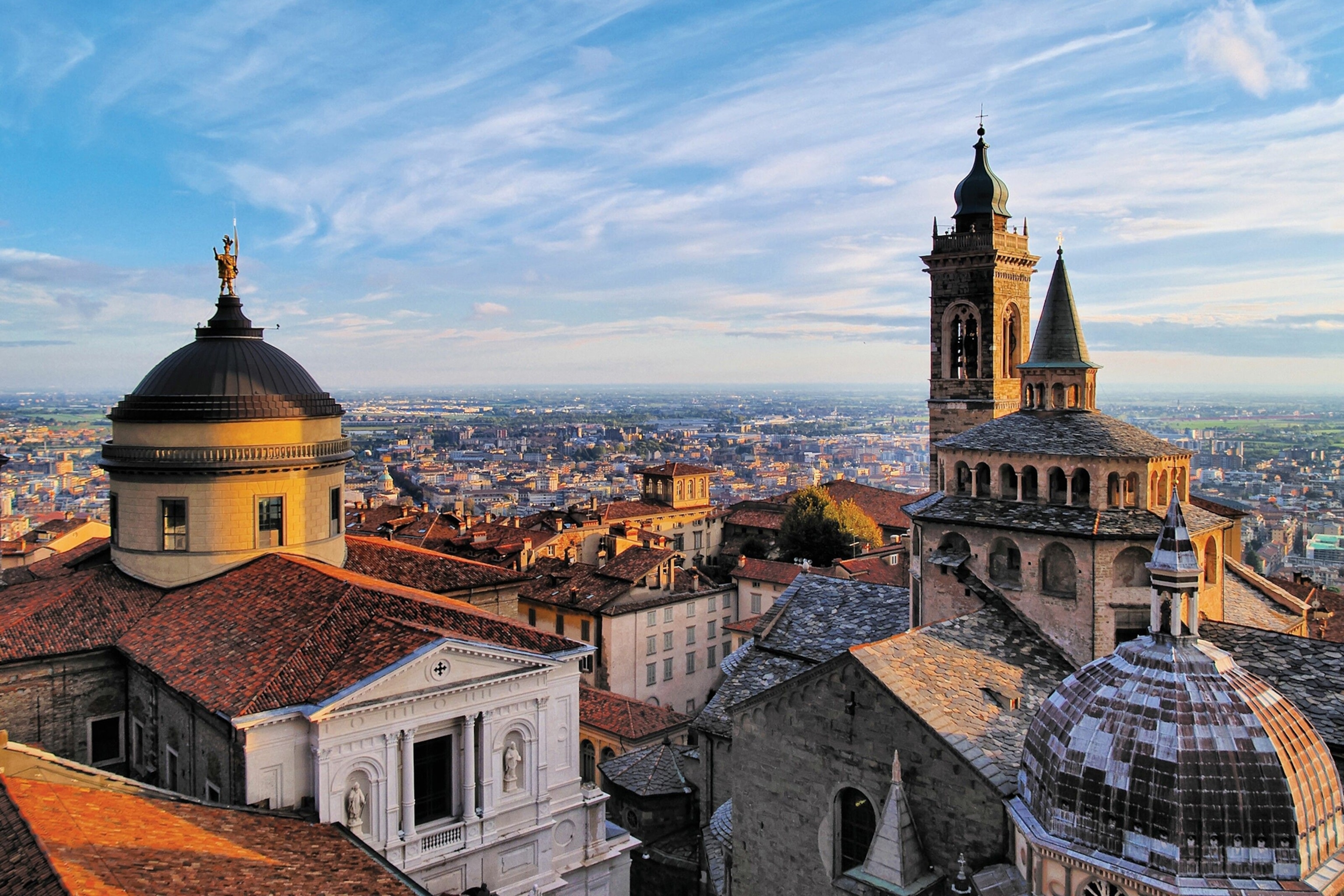 A view of Bergamo from the top of City Hall Tower.
