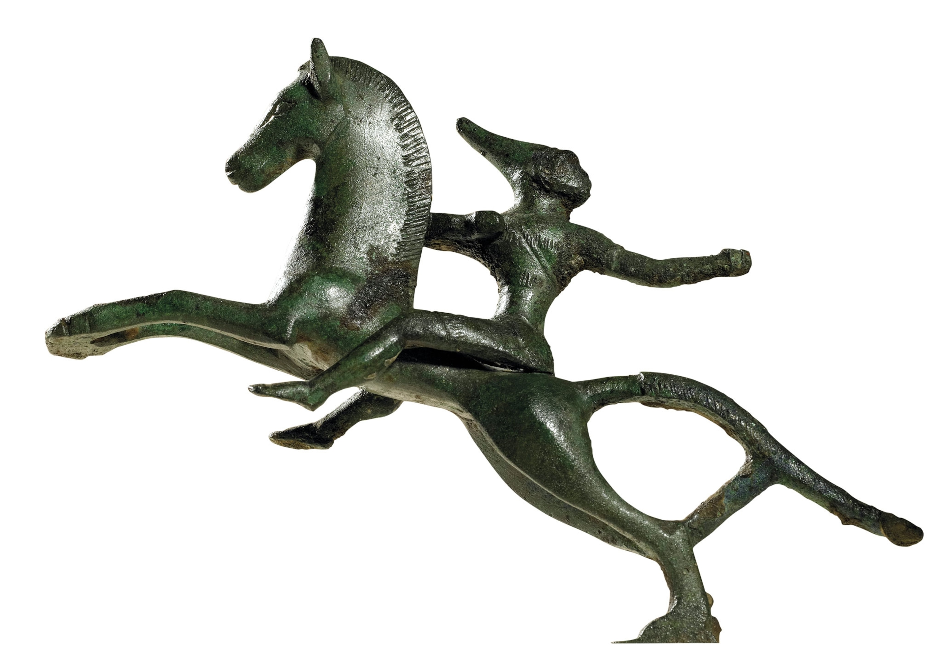 a statue of a person on a horse