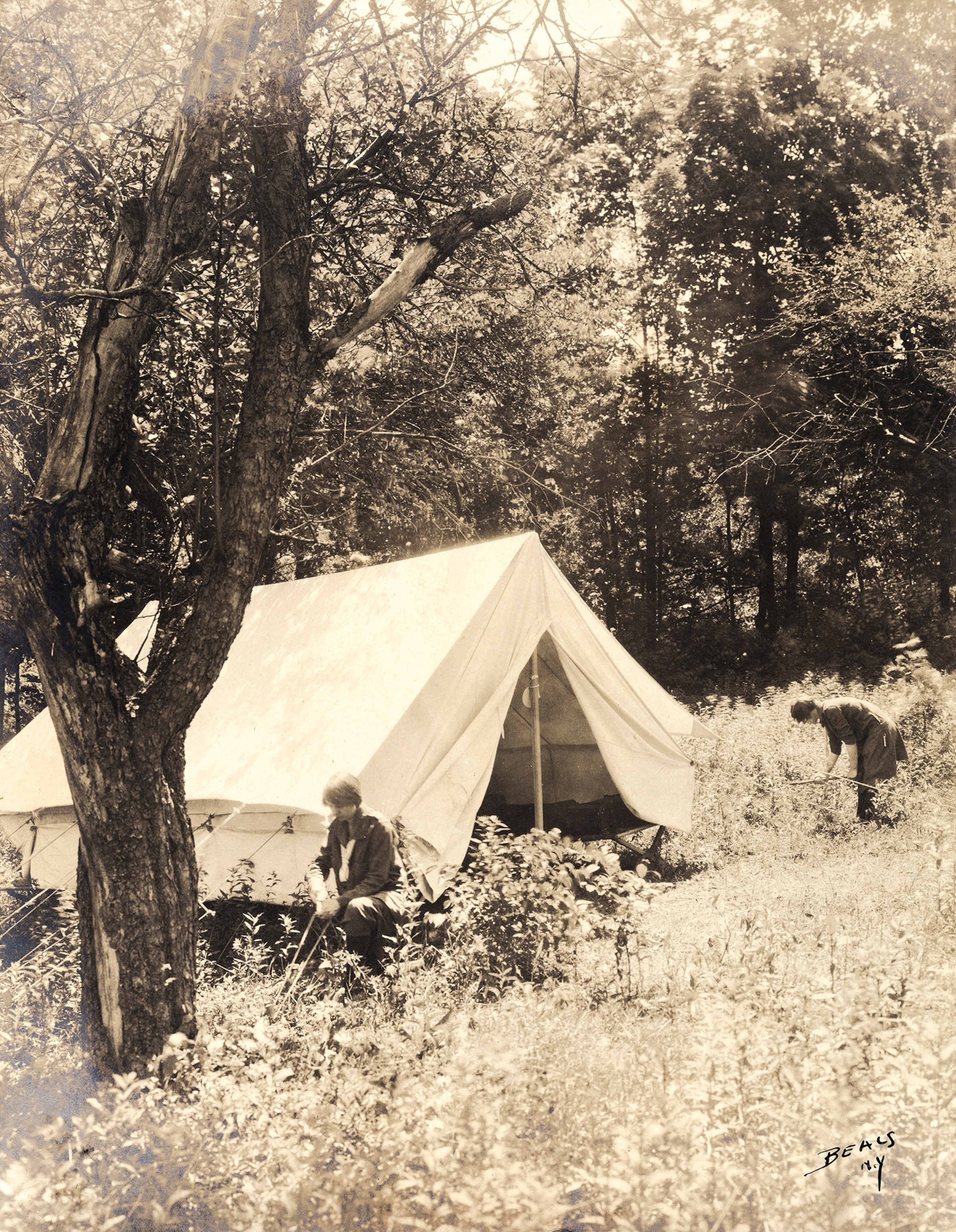 Innisfree Cabin 1925 Campers Training Course, Camp Andrée Clark. Artist Jessie Tarbox Beals.