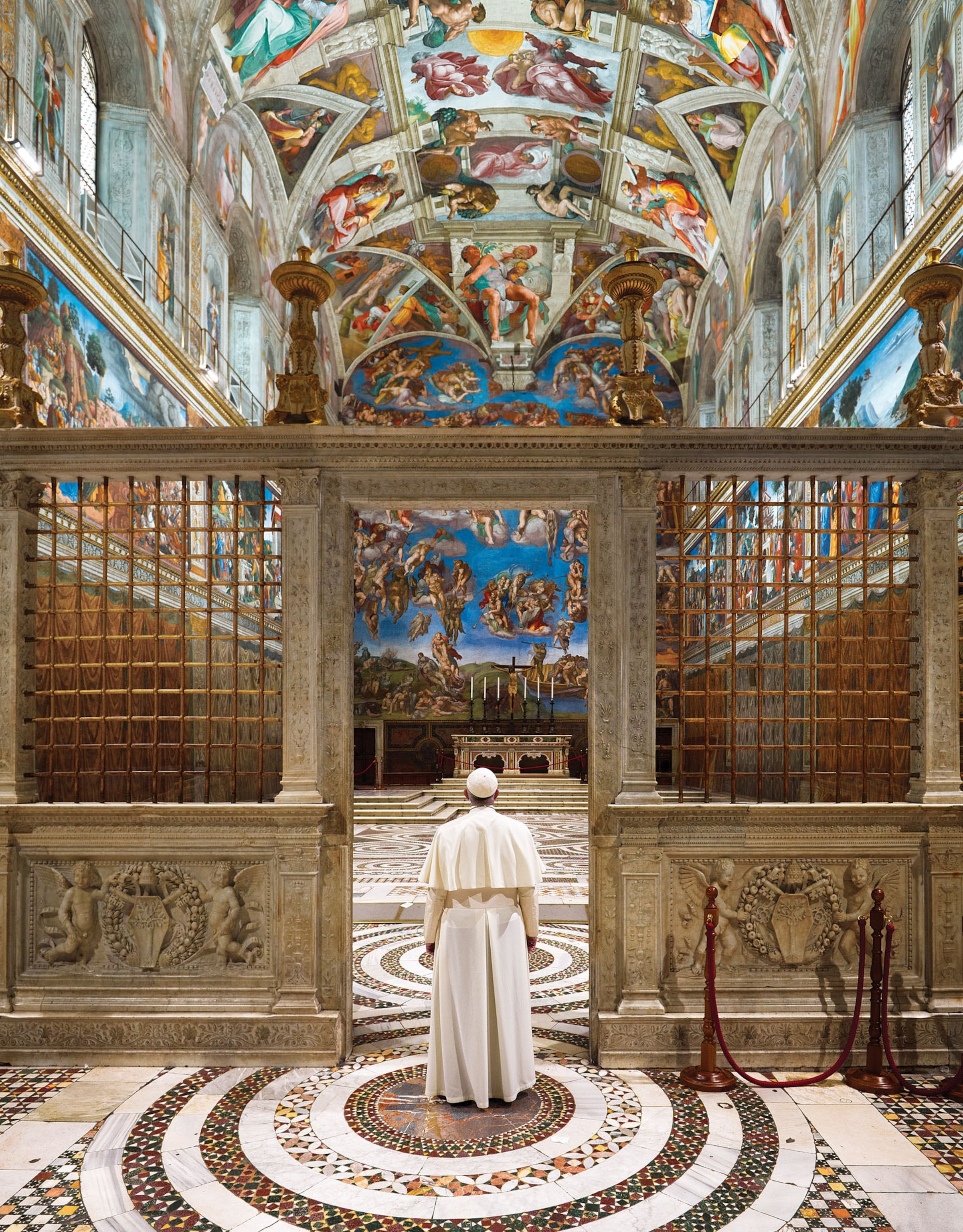 Pope Francis in the Sistine Chapel