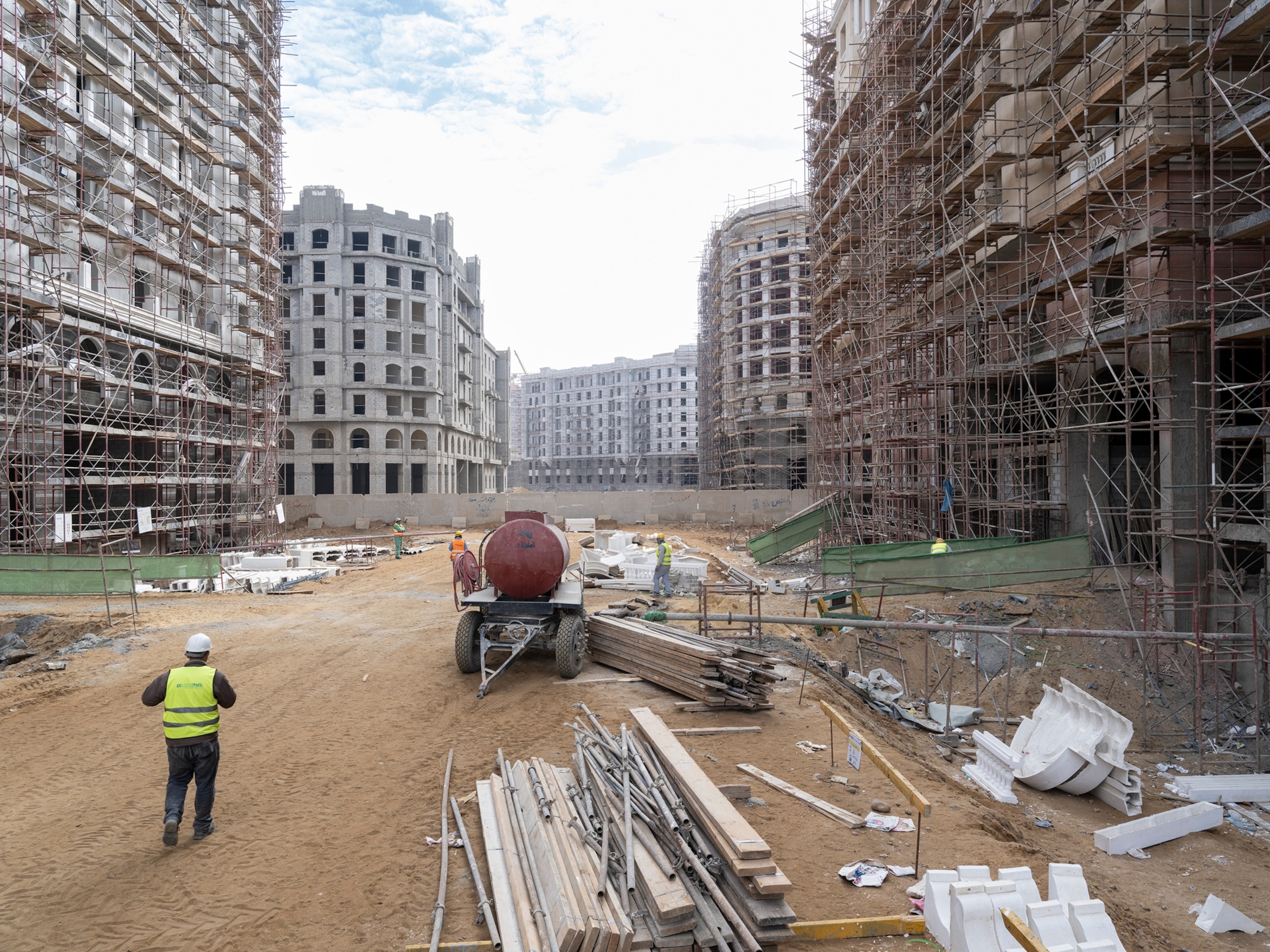Buildings under construction that are part of the new capital’s Fifth Residential Neighborhood.
